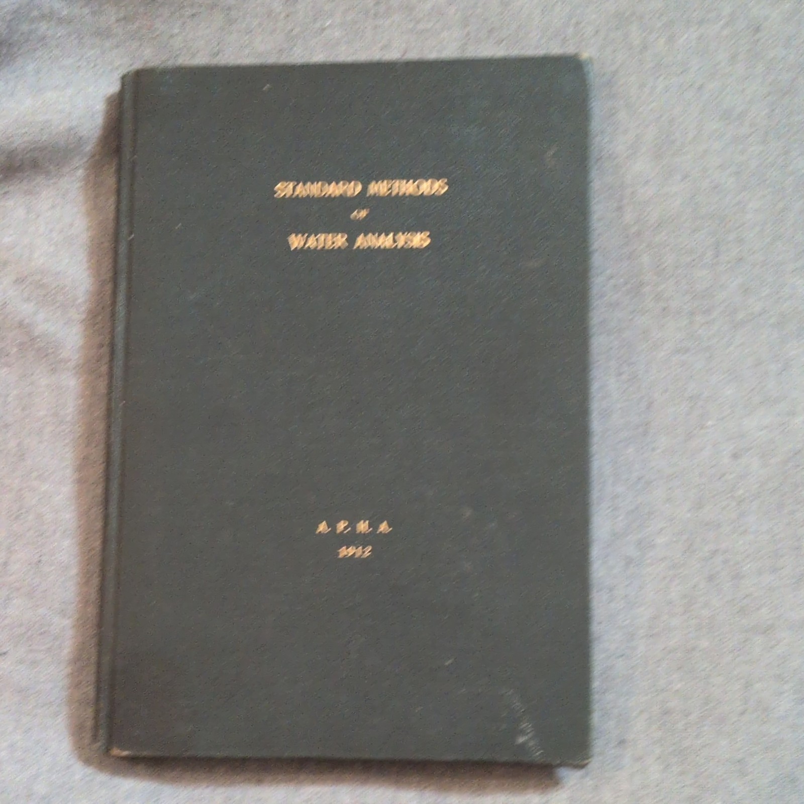 Standard Methods of Water Analysis Hardcover English 1912 Author Unknown