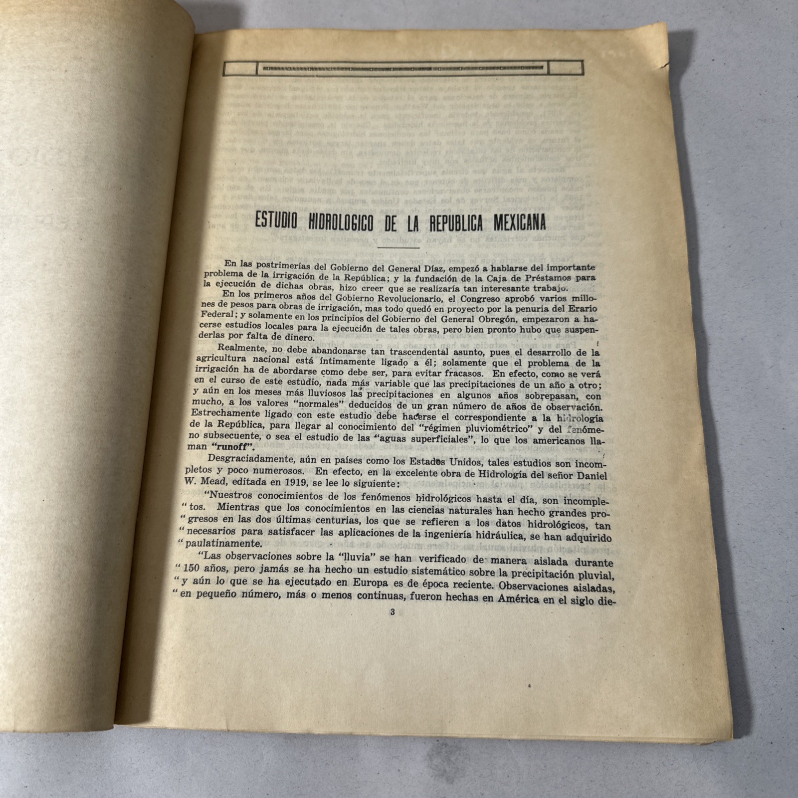 Estudio hidrologico de la Republica Mexicana 1936 Folding Maps Rare Book