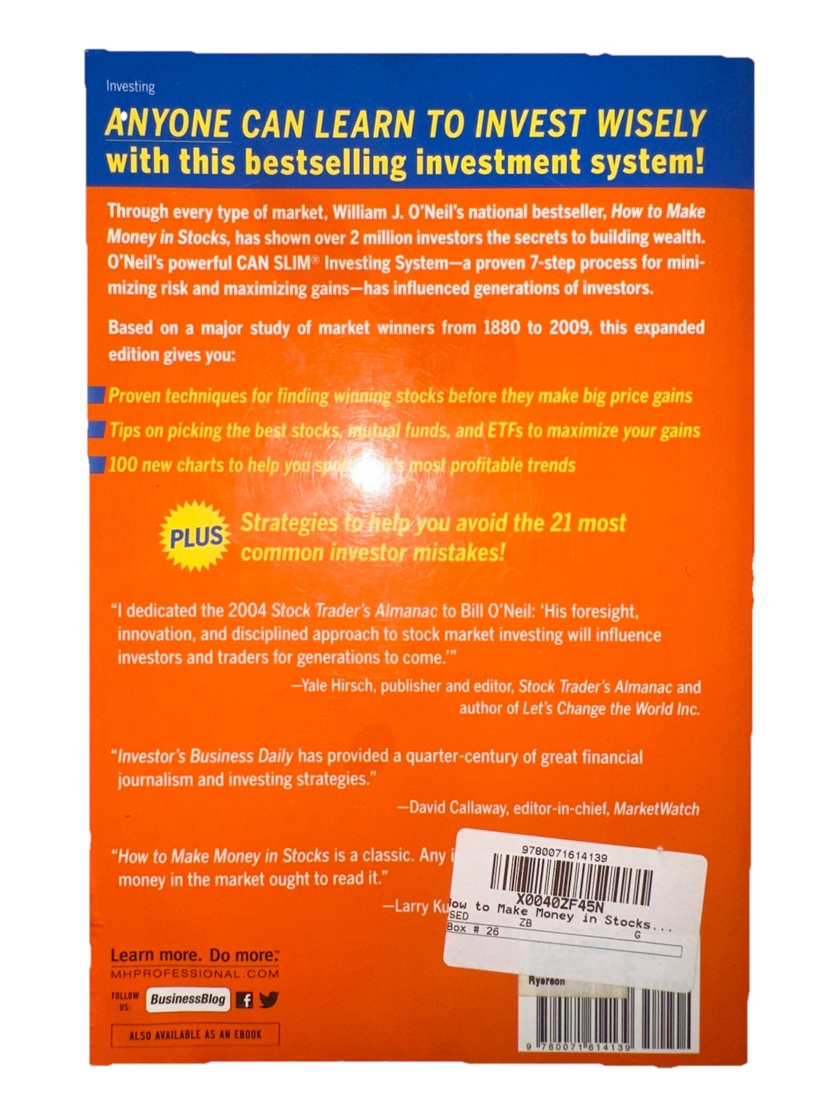 How to Make Money in Stocks: A Winning System in Good Times or Bad by William J.