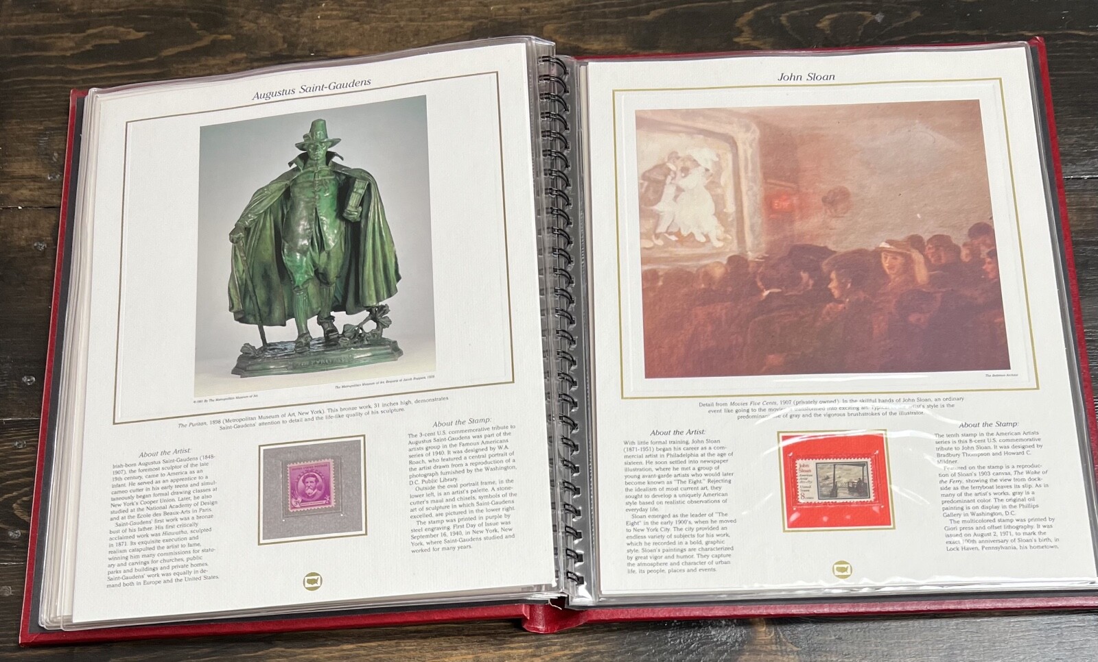 American Artist Stamp Panels – Complete Set ~ Stamp Book Collection