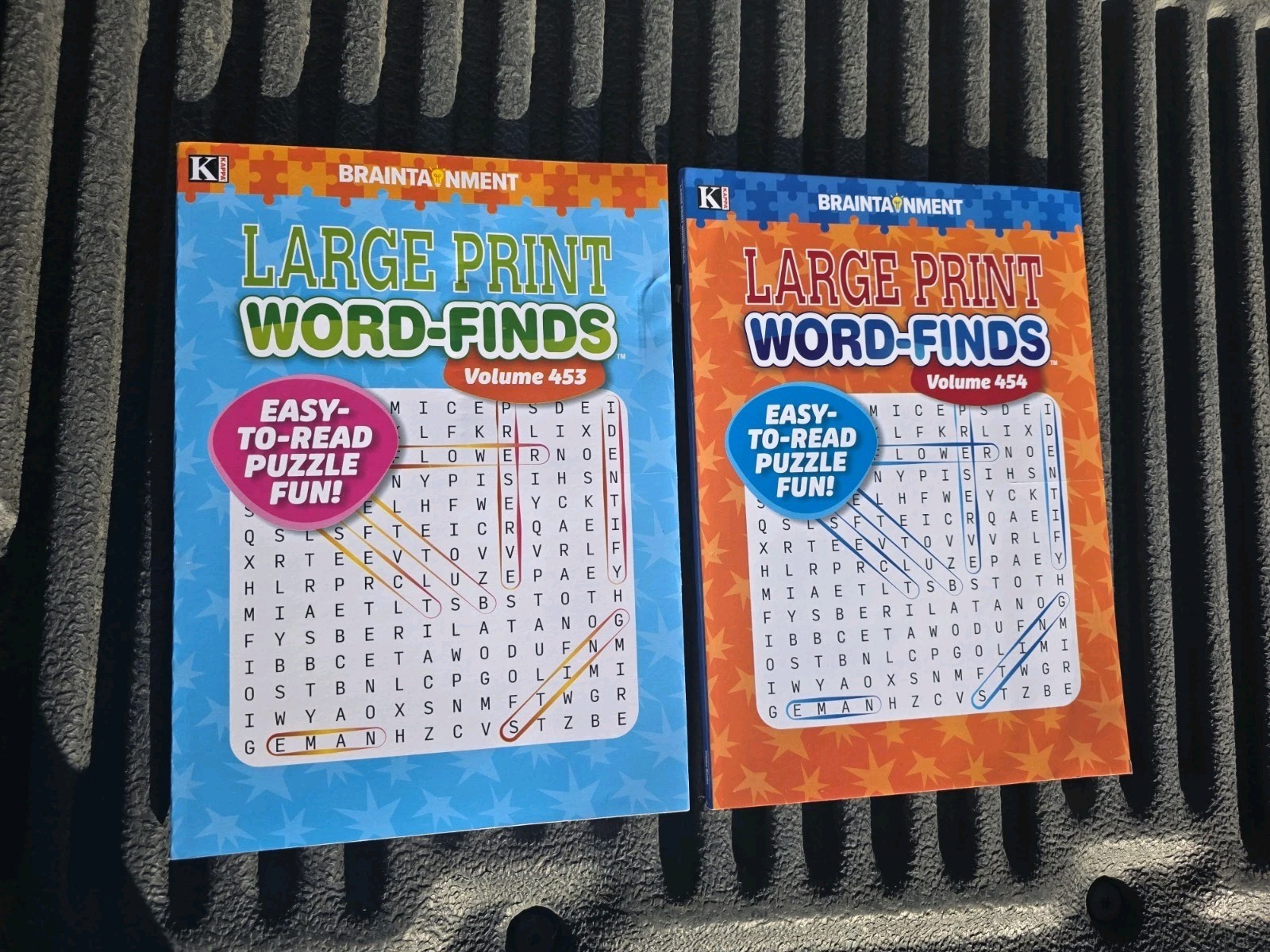 2 New Large Print Word-Finds Puzzle Books Kappa Games Vol #453-454