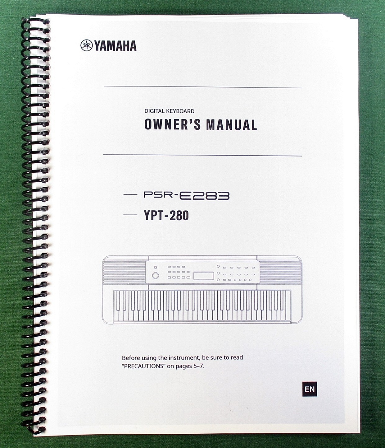 Yamaha PSR-E283 YPT-280 Owner’s Manual: 28 Pages & Protective Covers!