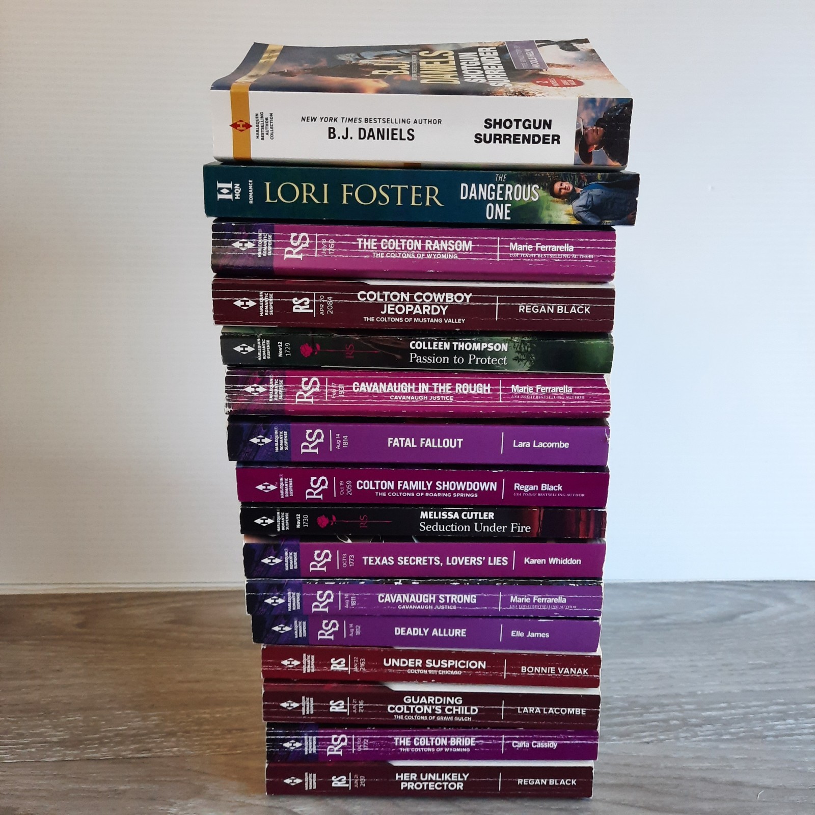 Harlequin Romantic Suspense Lot of 16 Large Print PB Books – Cowboys, Secrets