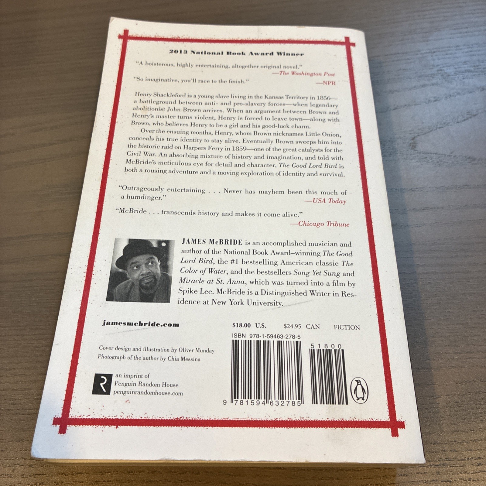 NATIONAL BOOK AWARD The Good Lord Bird by James McBride (2014, Trade paperback)
