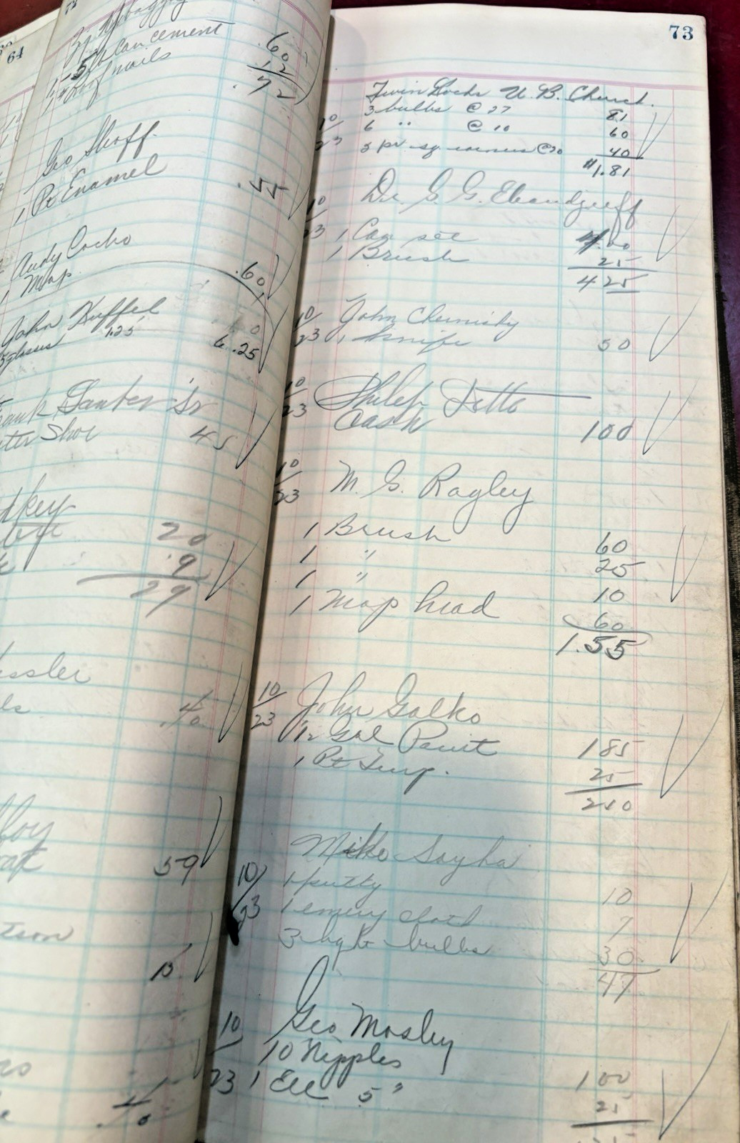 Old Vintage Store Ledger 1943 Pennsylvania Coal town