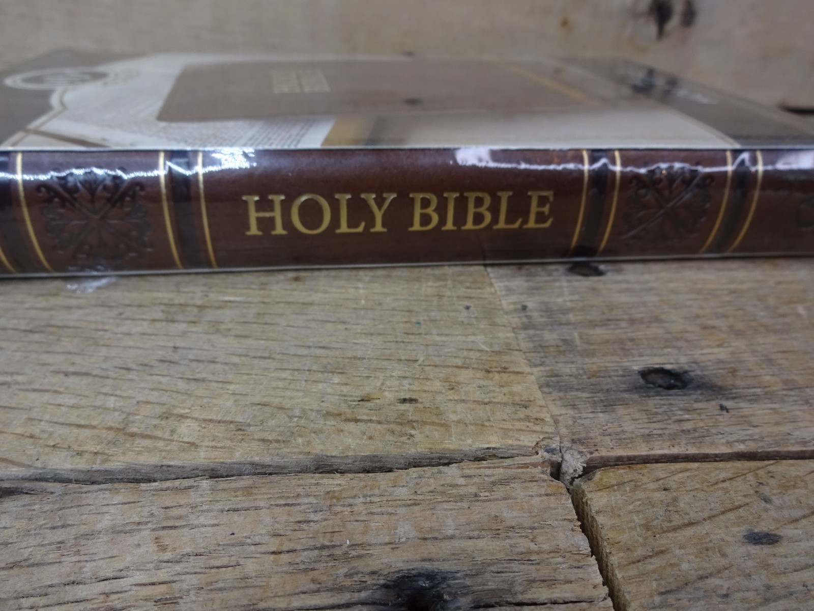 KJV Deluxe Gift Holy Bible Brown Faux Leather Thumb Indexed Red Letter Gilt NEW