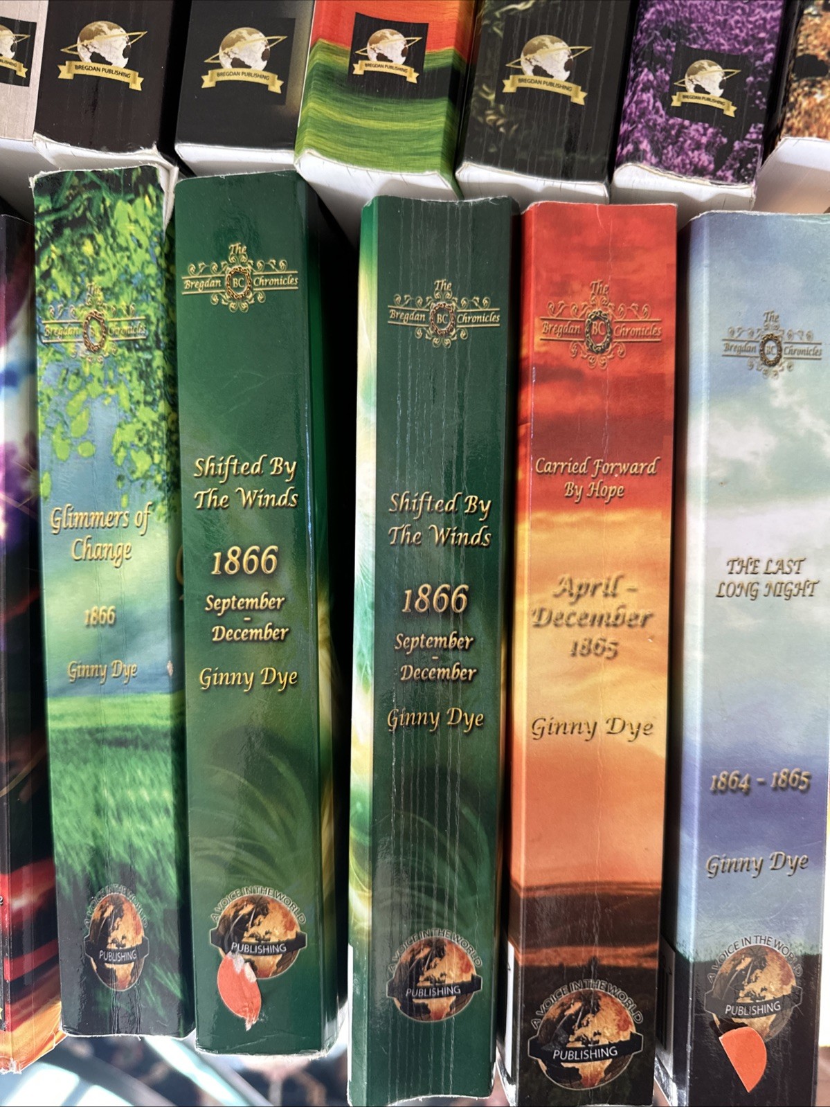 Ginny Dye THE BREGDAN CHRONICLES Lot of 15 Books 1861+ NICE!!
