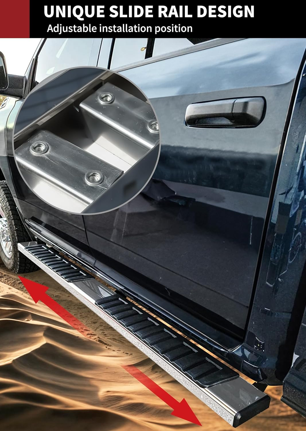 6.5 Inches Running Boards Compatible with 2019-2026 Chevy Silverado/Gmc Sierra 1