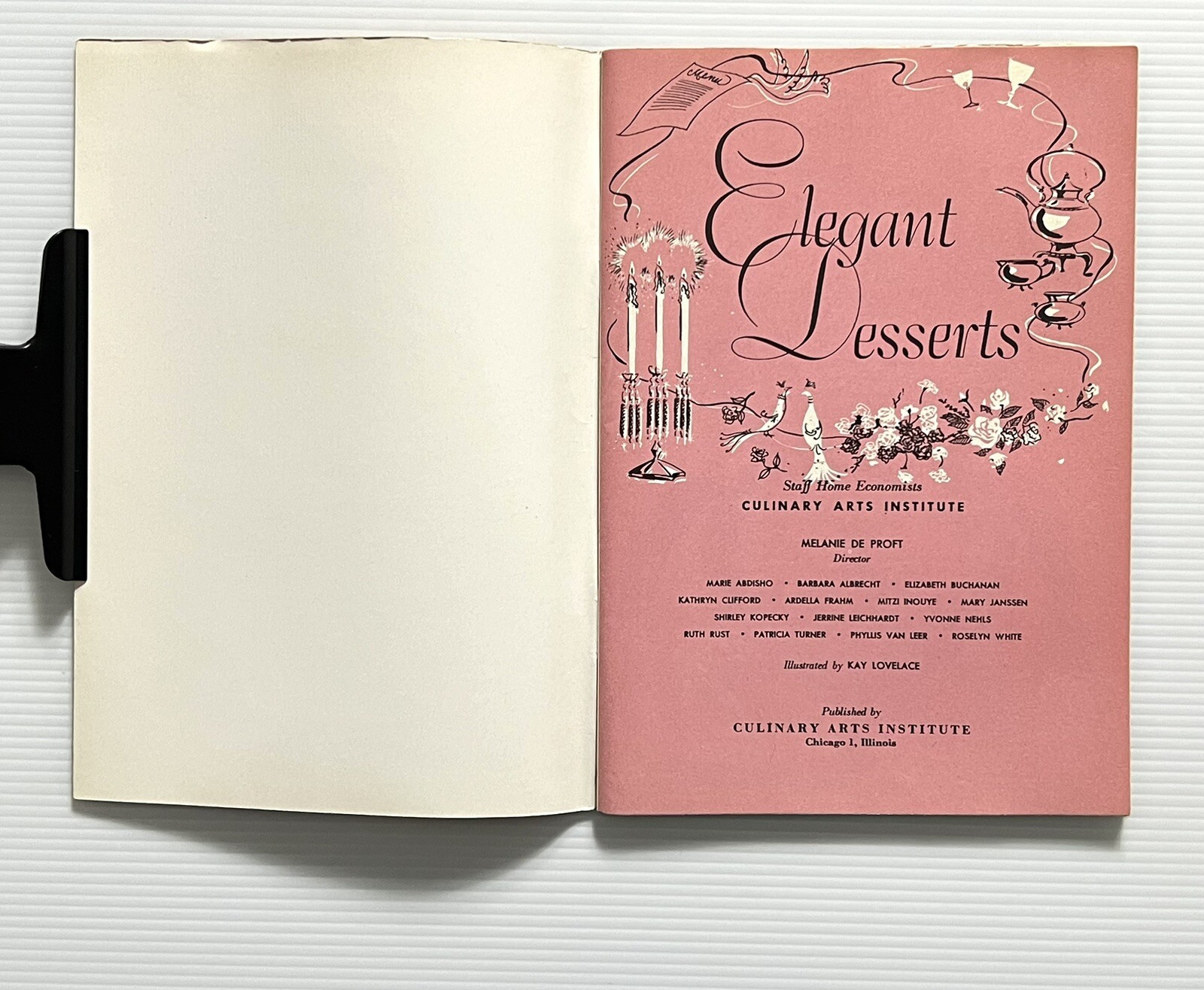 Elegant Desserts by Culinary Arts Institute Cookbook No. 109 PB 1955