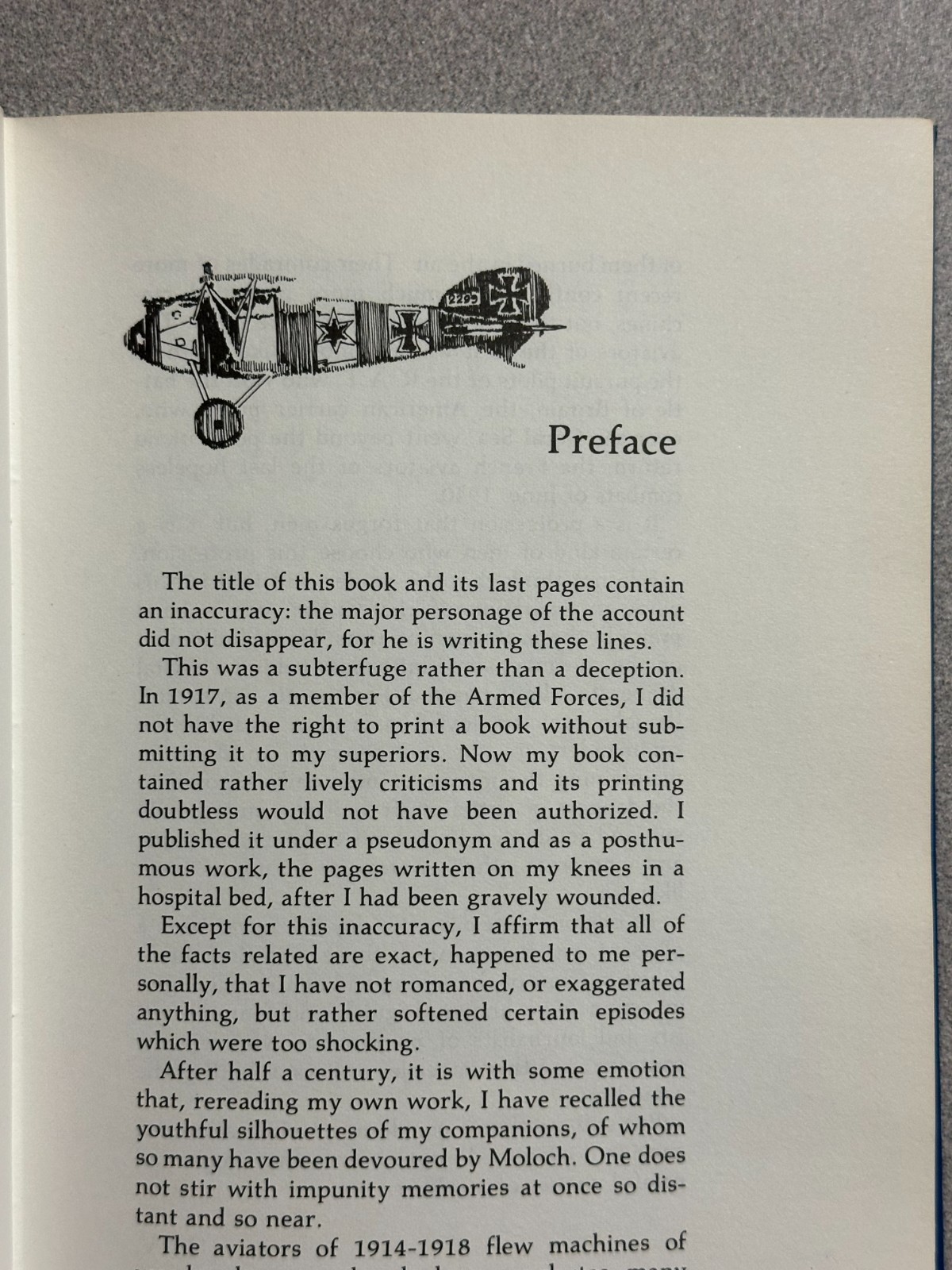 NOTES OF A LOST PILOT by Jean Beraud Villars – HB 1975 FIRST – WW I