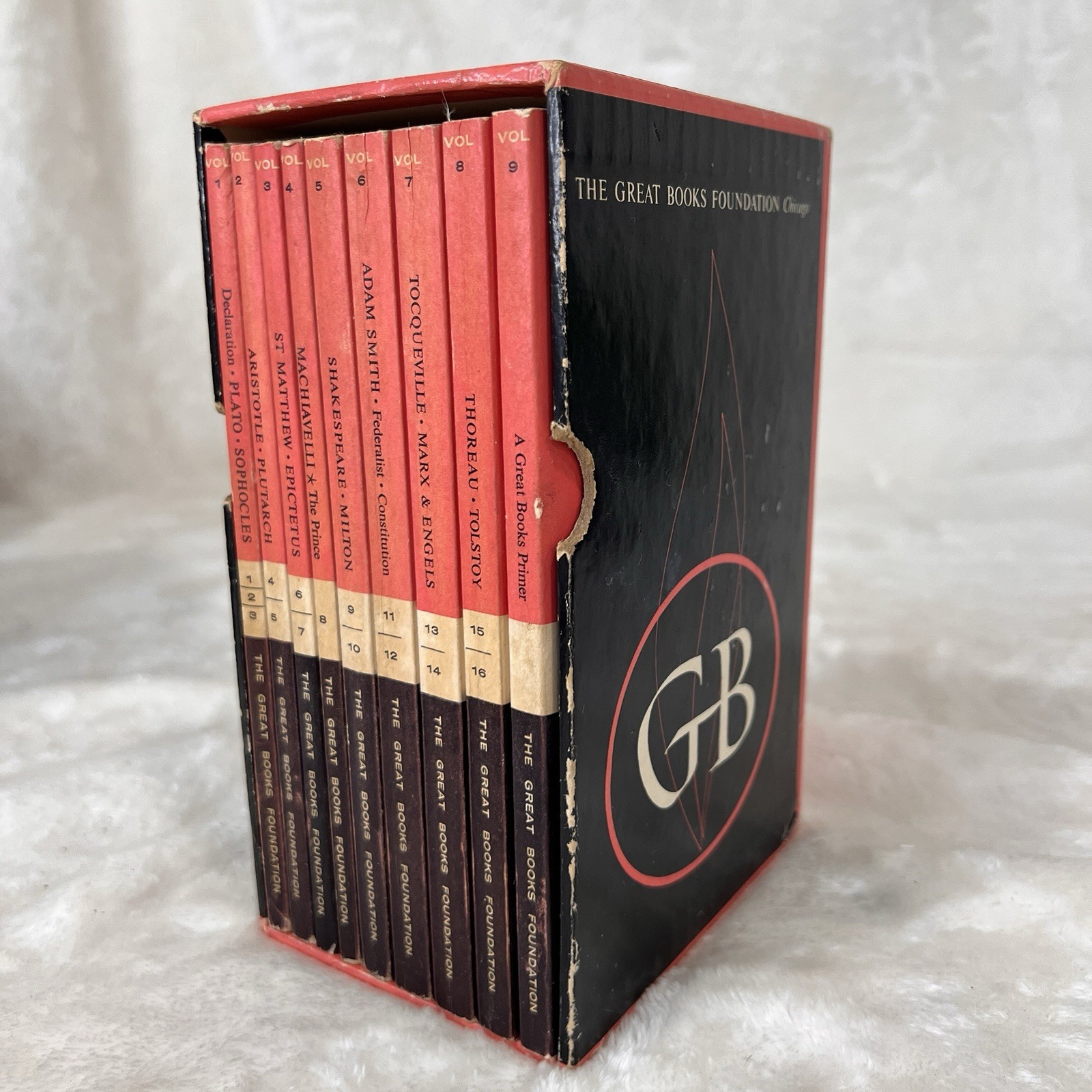 1955 Great Books Foundation 9 Vol Set Vol 1-9 First Year Course w/ Box GB