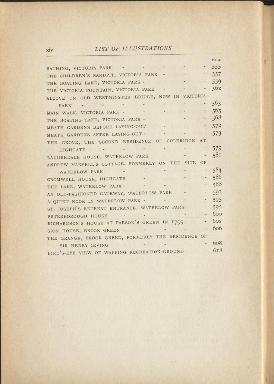 THE MUNICIPAL PARKS, GARDENS & OPEN SPACES OF LONDON : J. J. Sexby – 1905 – lll.
