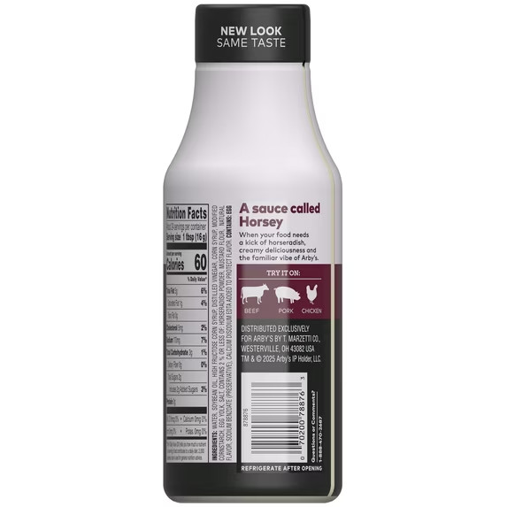Arby’s Horsey Sauce, 12 fl. oz., All Purpose Horseradish Regular (Pack of 2)-