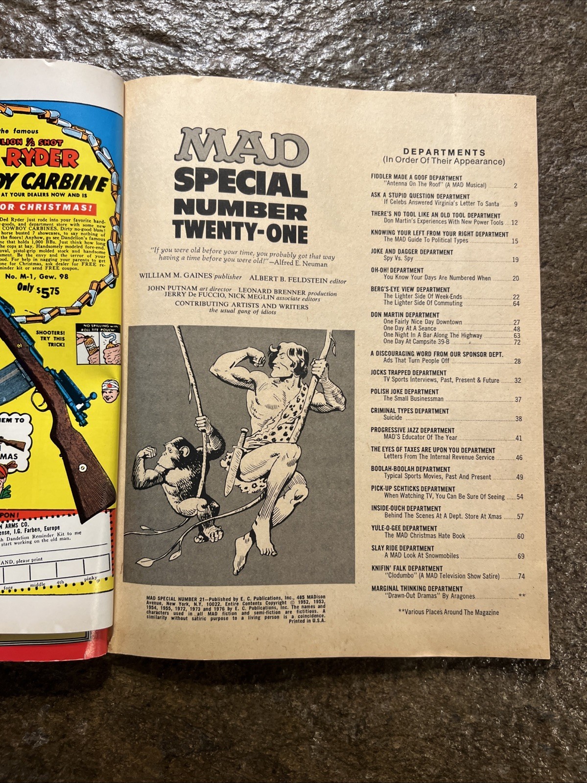 MAD Magazine – 1976 Special Issue Number Twenty One With Comic Book Insert
