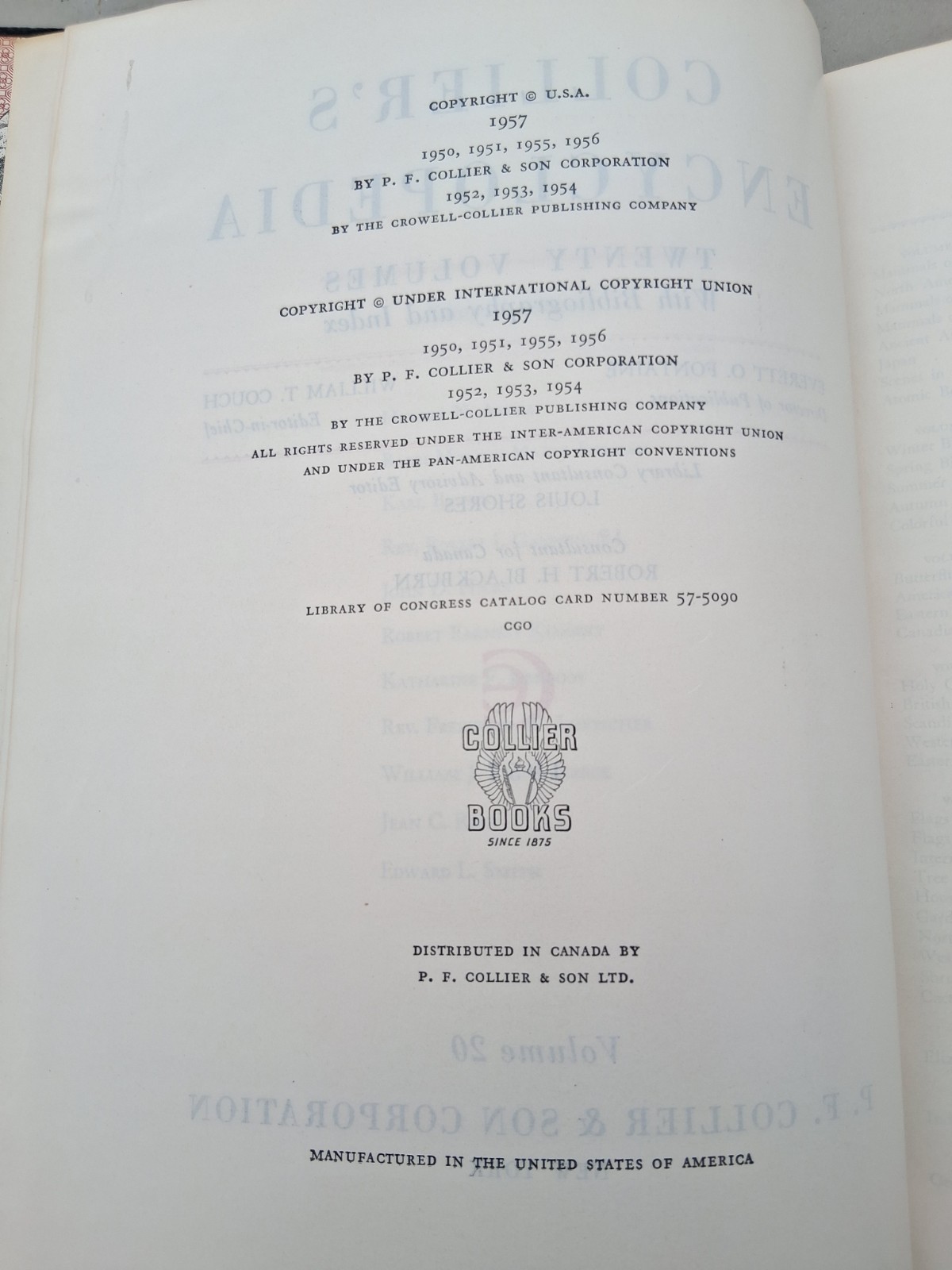 1957 Collier’s Encyclopedia Volume 1 – 20 Complete Set, See Photos