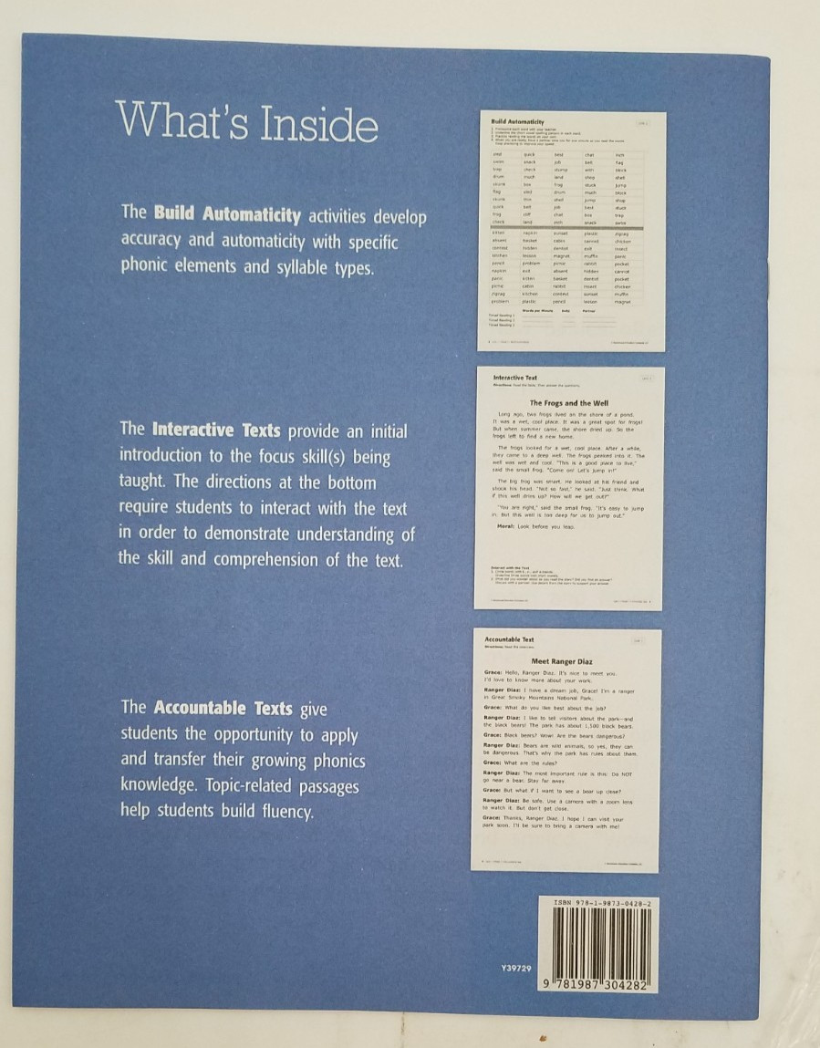 Benchmark Ed. My Word Study Gr 2 Phonics Books Vol 1&2 Student copy (WH13826)