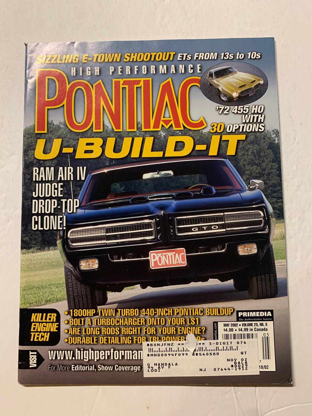 Pontiac MAGAZINE 2002… 12 In Total Near Mint-Mint None Finer
