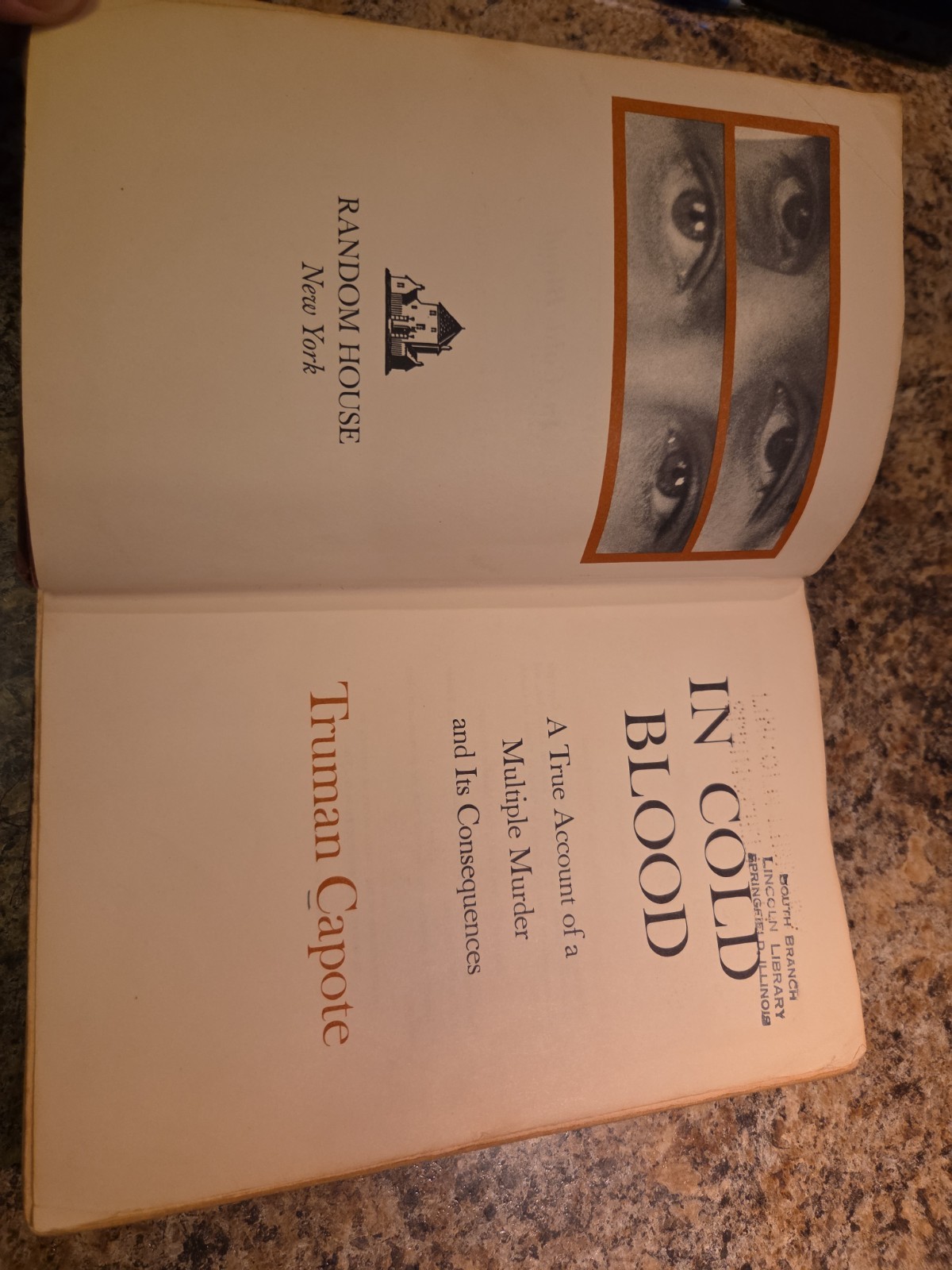 In Cold Blood by Truman Capote 1965 1st Edition/1st Printing Random House HCDJ
