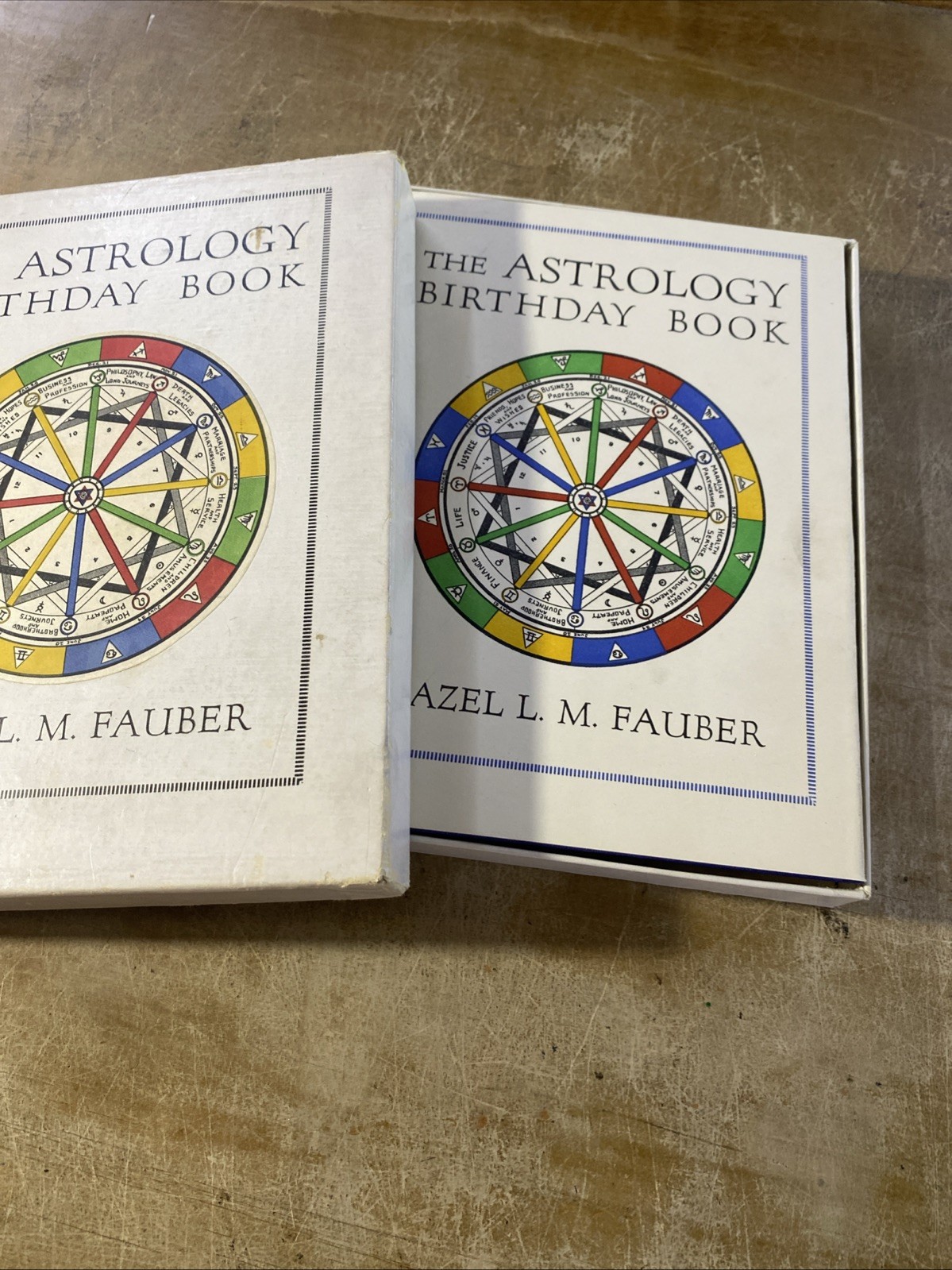 The Astrology Birthday Book Hazel Fauber SIGNED 1929 HC DJ w/ Box