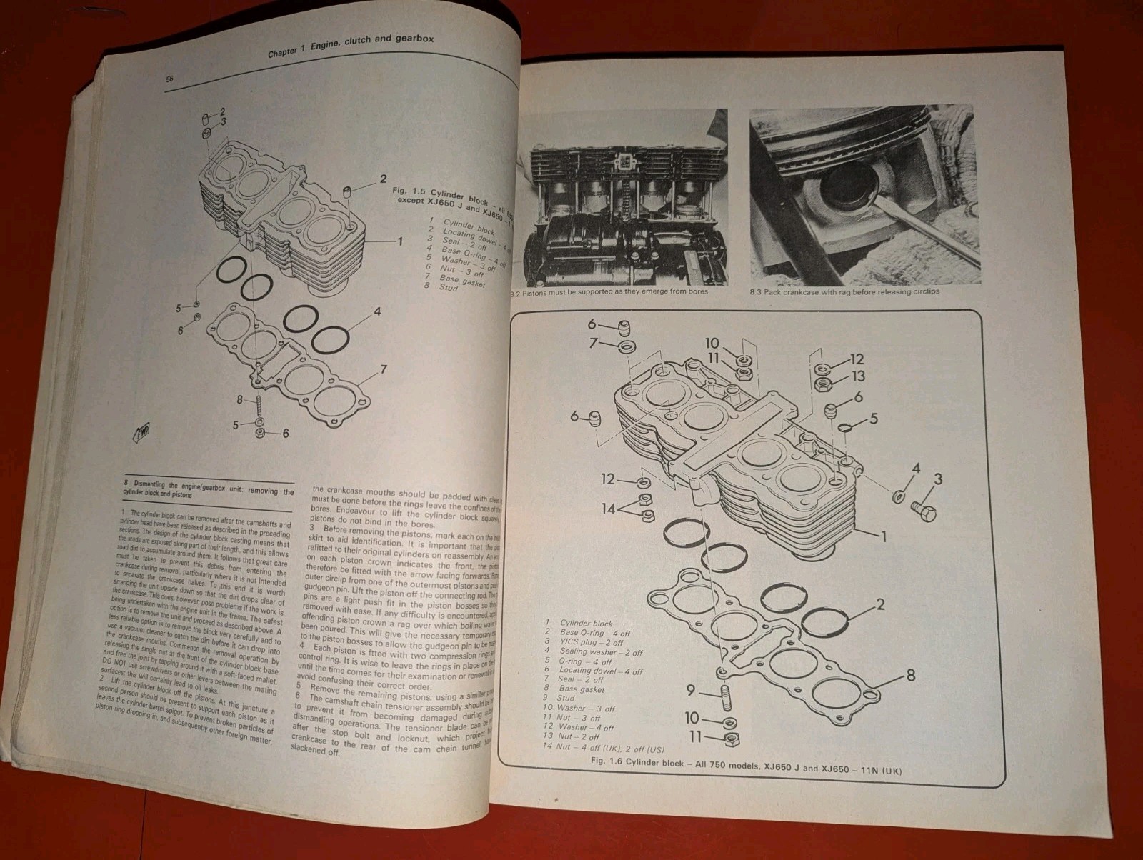 1980 to 1984 Yamaha XJ650 & 750 Fours Haynes Owners Workshop Manual 738