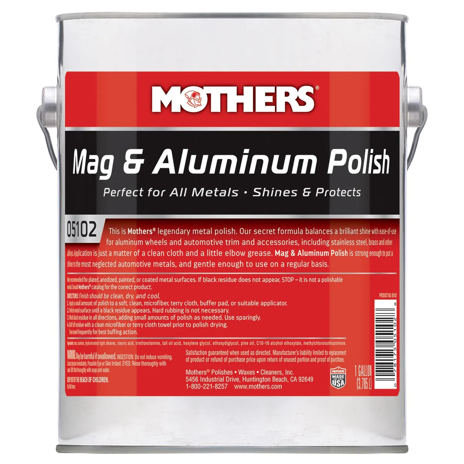 Mothers Mag and Aluminum Polish 5 oz Metal Cleaner for Wheels and Trim 05100
