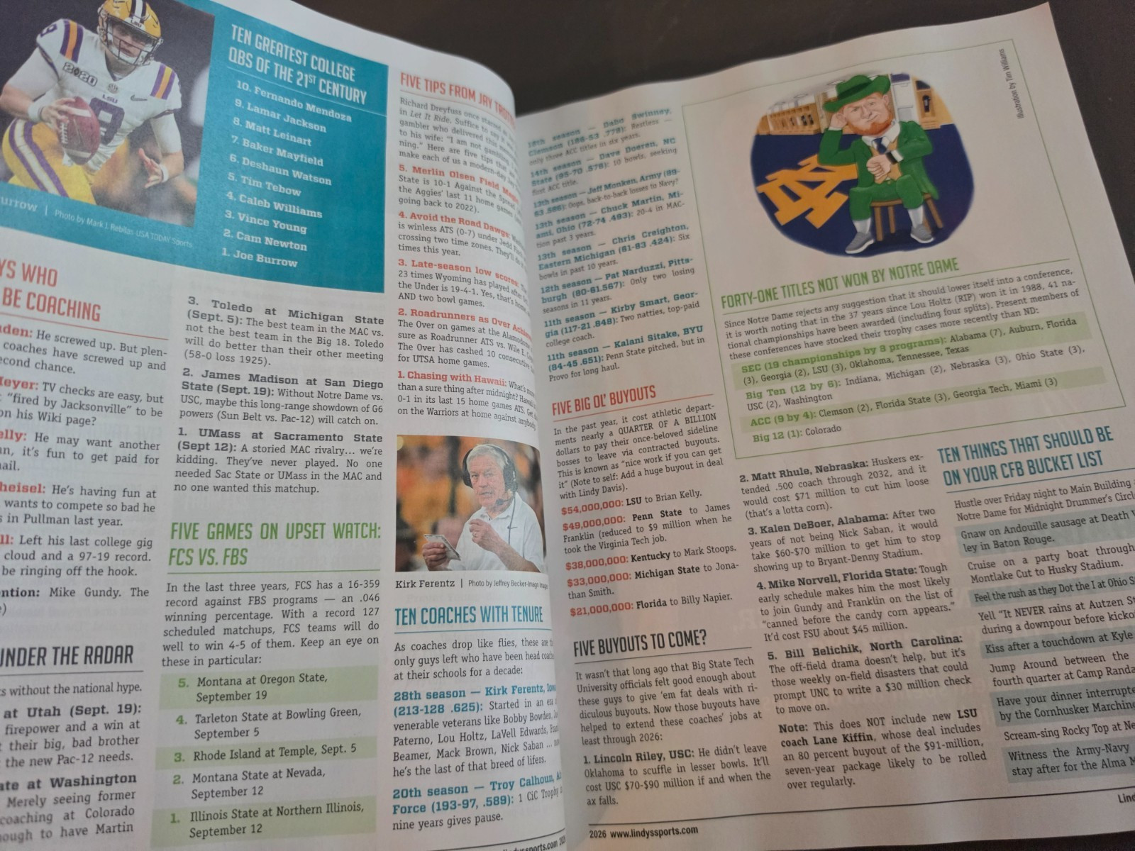College Football National 2026 Preview Magazine by Lindy’s Sports – Volume 29