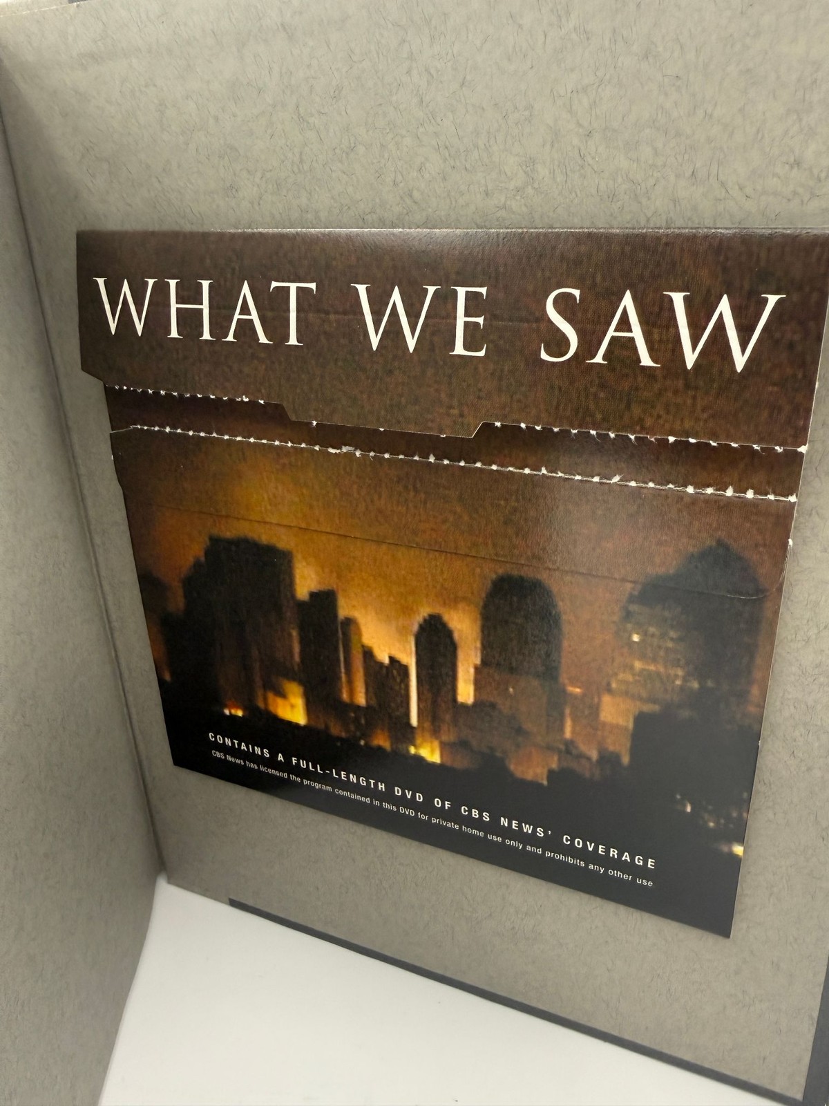 What We Saw CBS News Hardcover Book with DVD 2001 America Responds Stamp Sheet