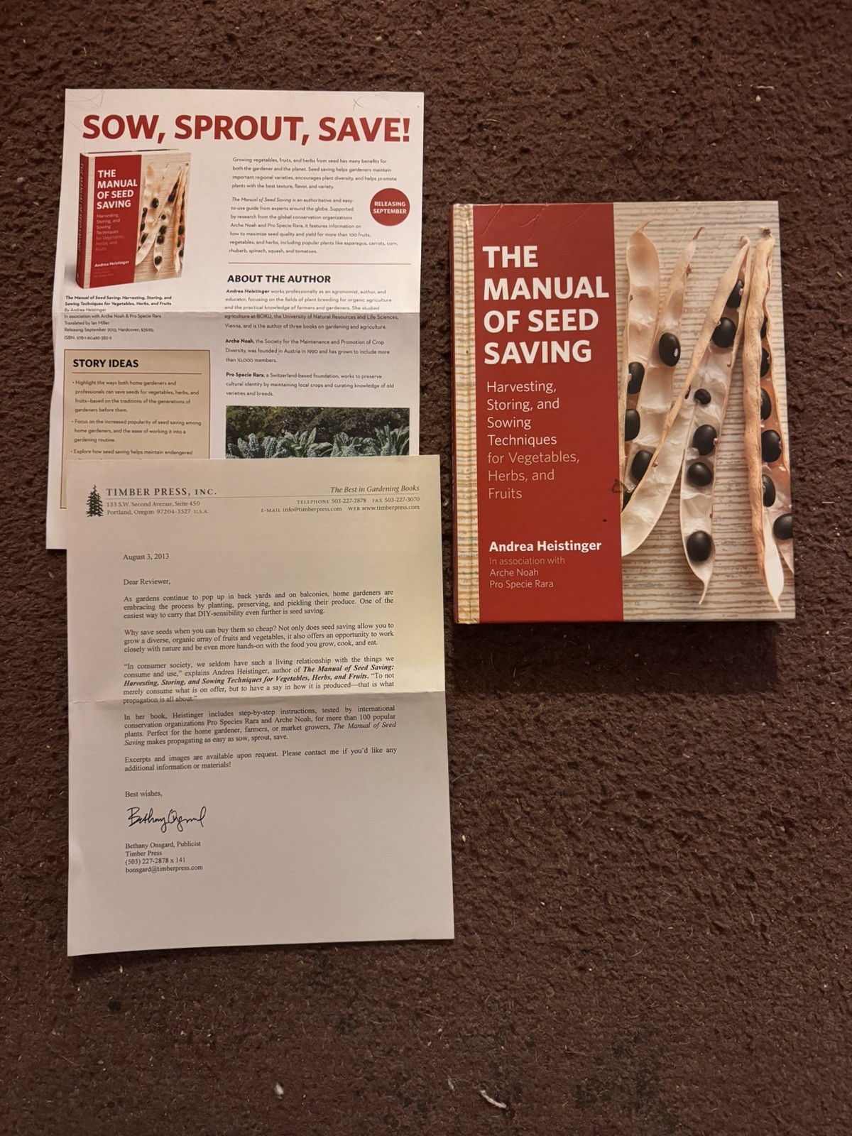 THE MANUAL OF SEED SAVING: HARVESTING, STORING, AND SOWING By Andrea Heistinger