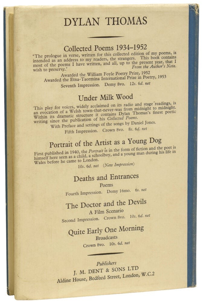 Quite Early One Morning Broadcasts by Dylan Thomas / 1st Edition