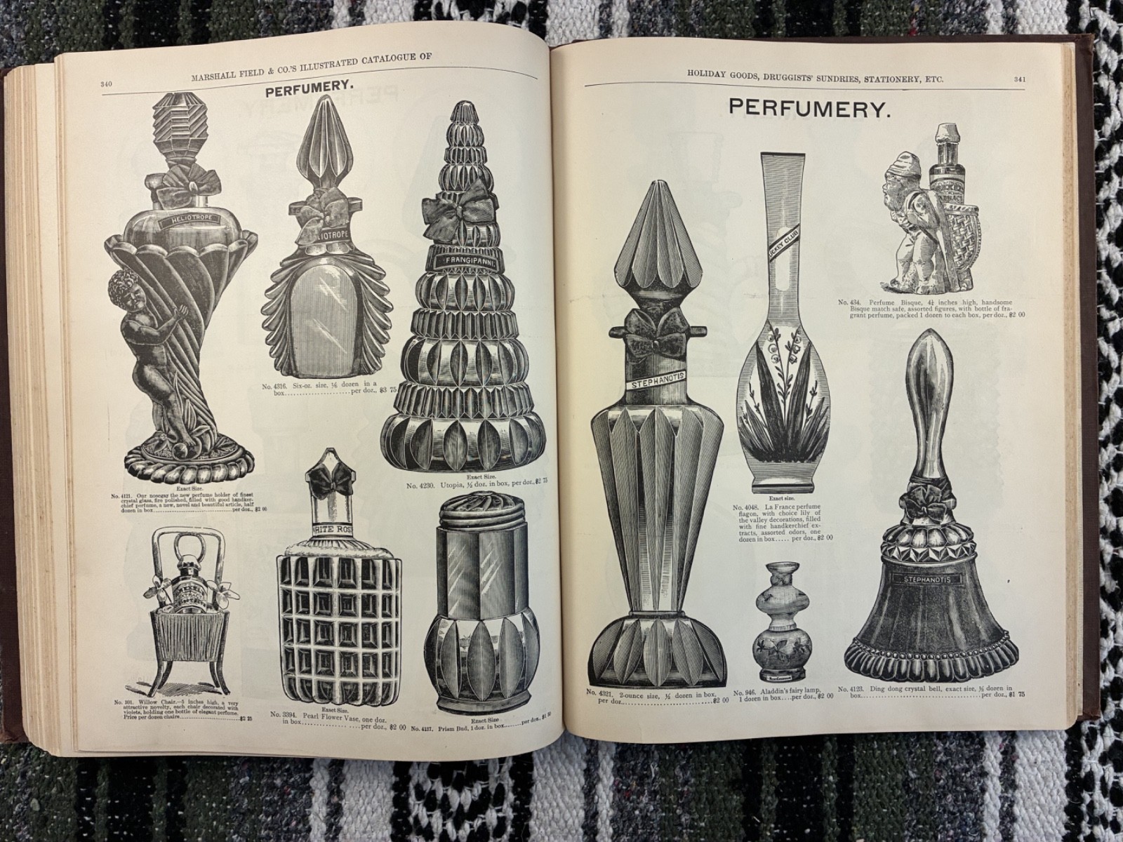 Original Marshall Field Catalogue 1892-1893 – toys, dolls, perfumes, instruments