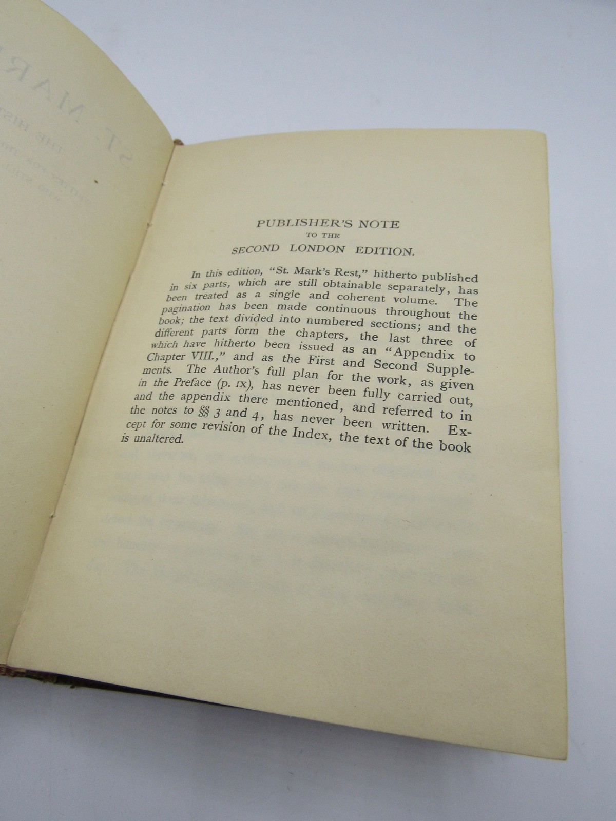 Fine binding John Ruskin St. Mark’s Rest History of Venice 1910 clasps
