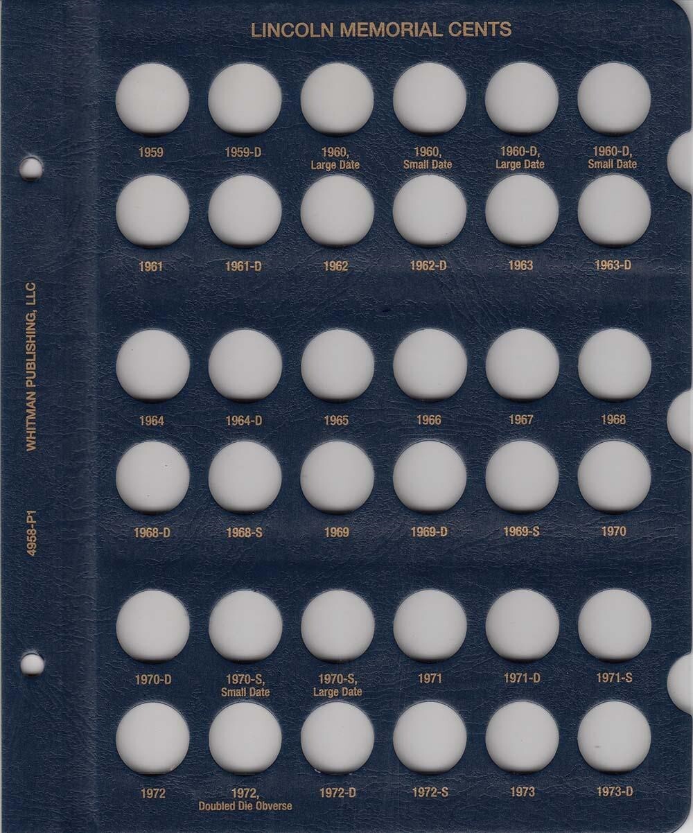 Lincoln Memorial Cents 1959-2008 Coin Album Whitman 4958 New US Free Shipping