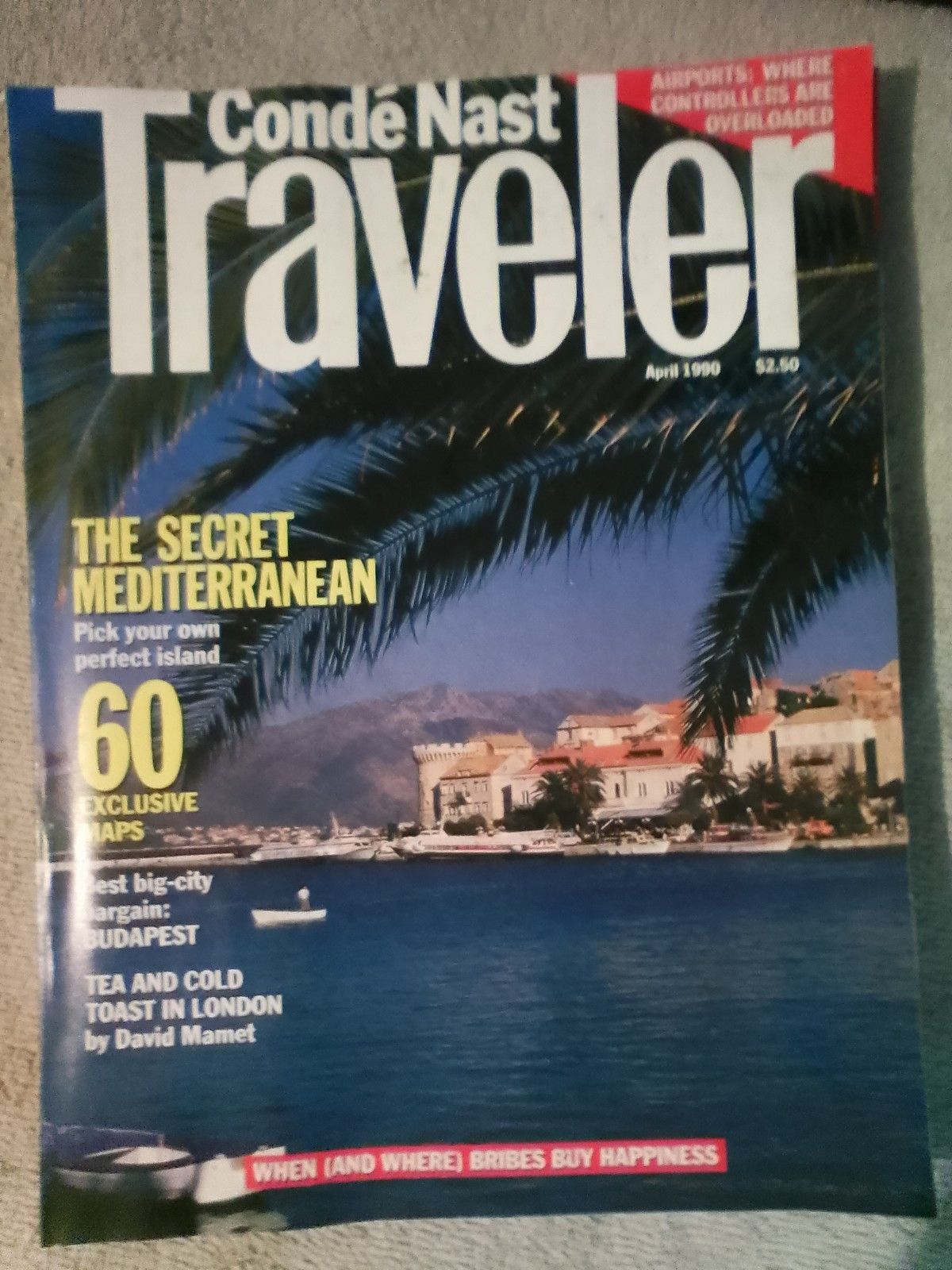Conde Nast Traveler Magazine April 1990 Illustrated Mediterranean, Budapest