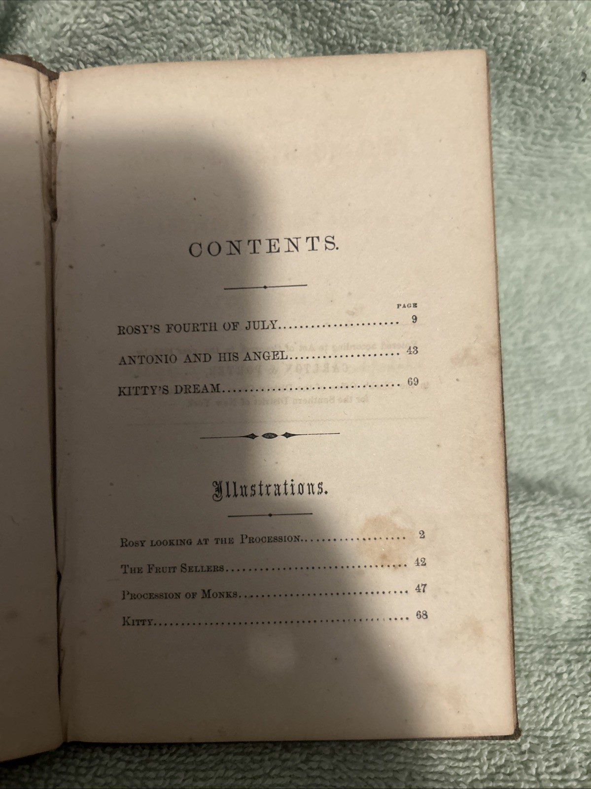 Antique Children’s Book. 3 Stories Rosie’s Fourth Of July. Copyright 1860