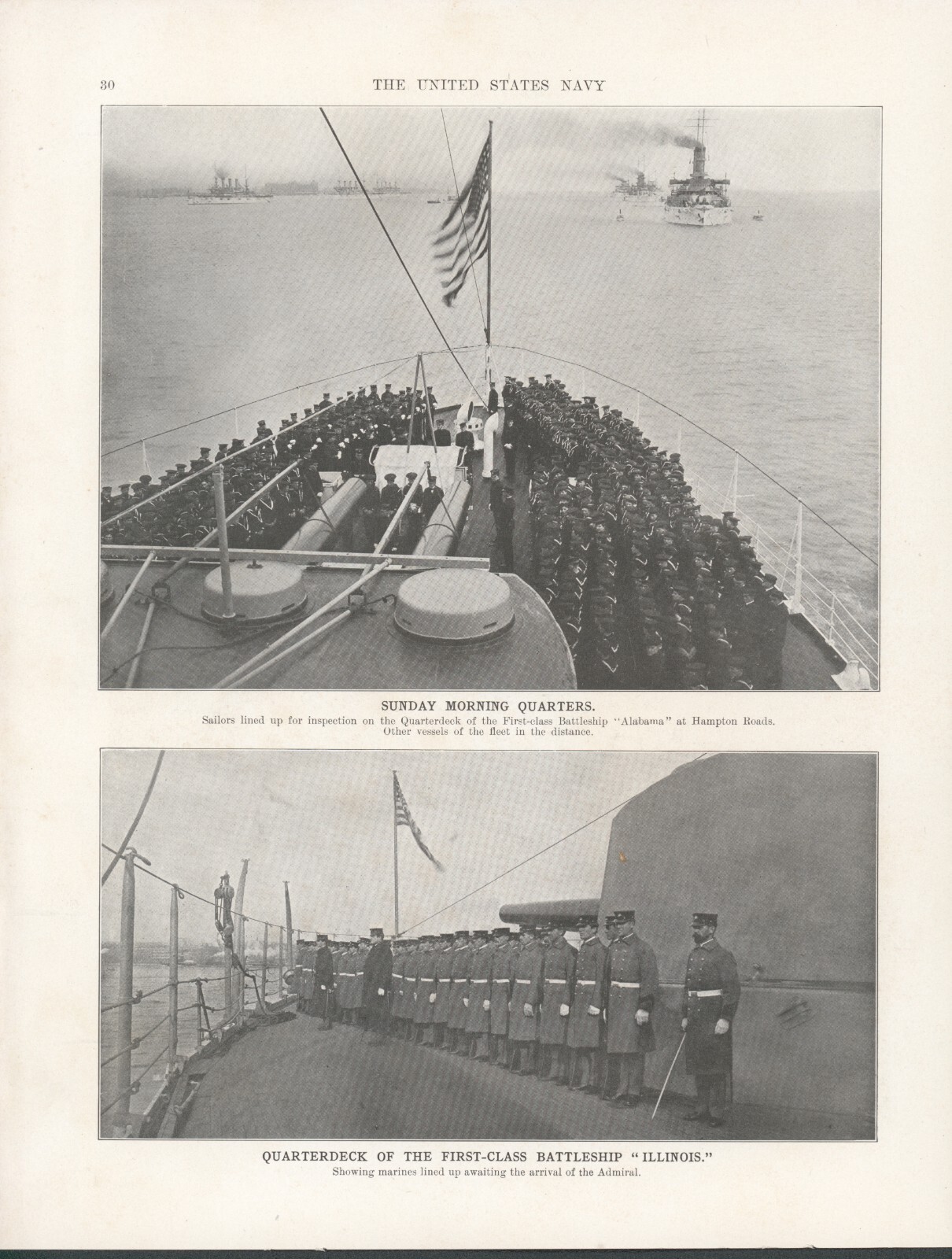 1908 Article * United States Navy * 32 Pages of Photos of Naval Ships