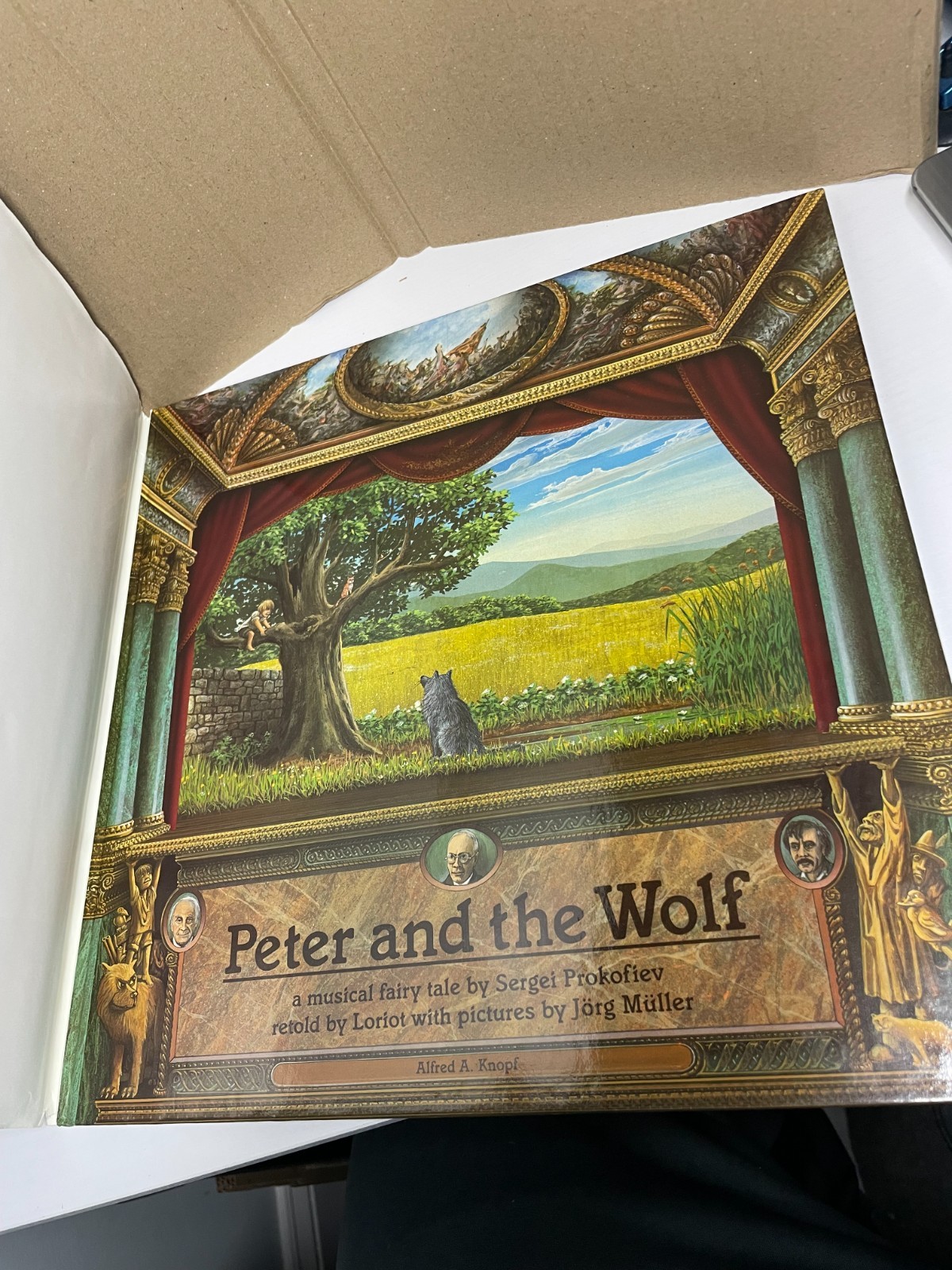 Peter and the Wolf Prokofiev Loriot Jorg Muller 1986 Knopf HC DJ West Germany