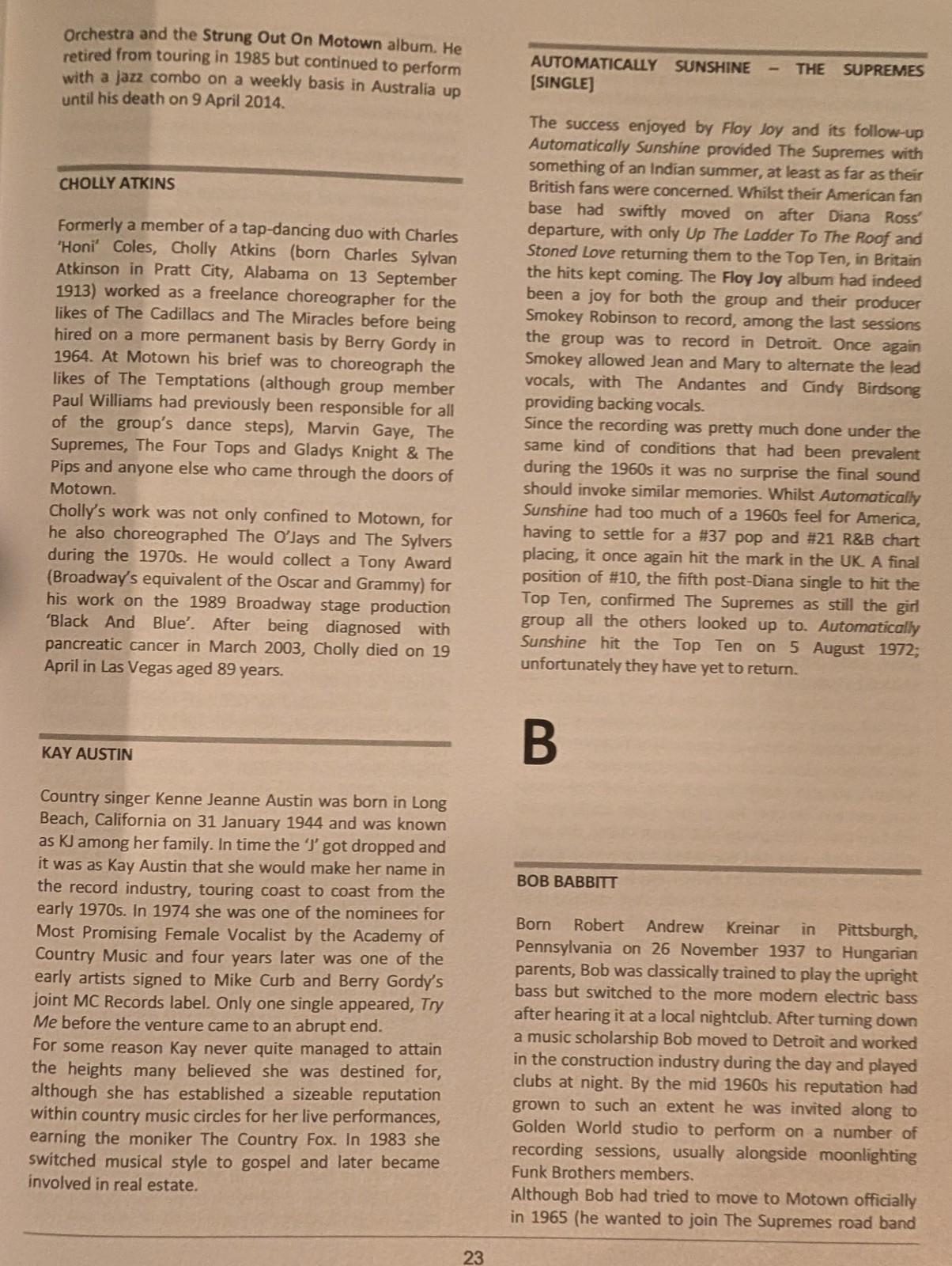 MOTOWN ENCYCLOPEDIA Graham Betts Lots of info on everything Motown 583 pages