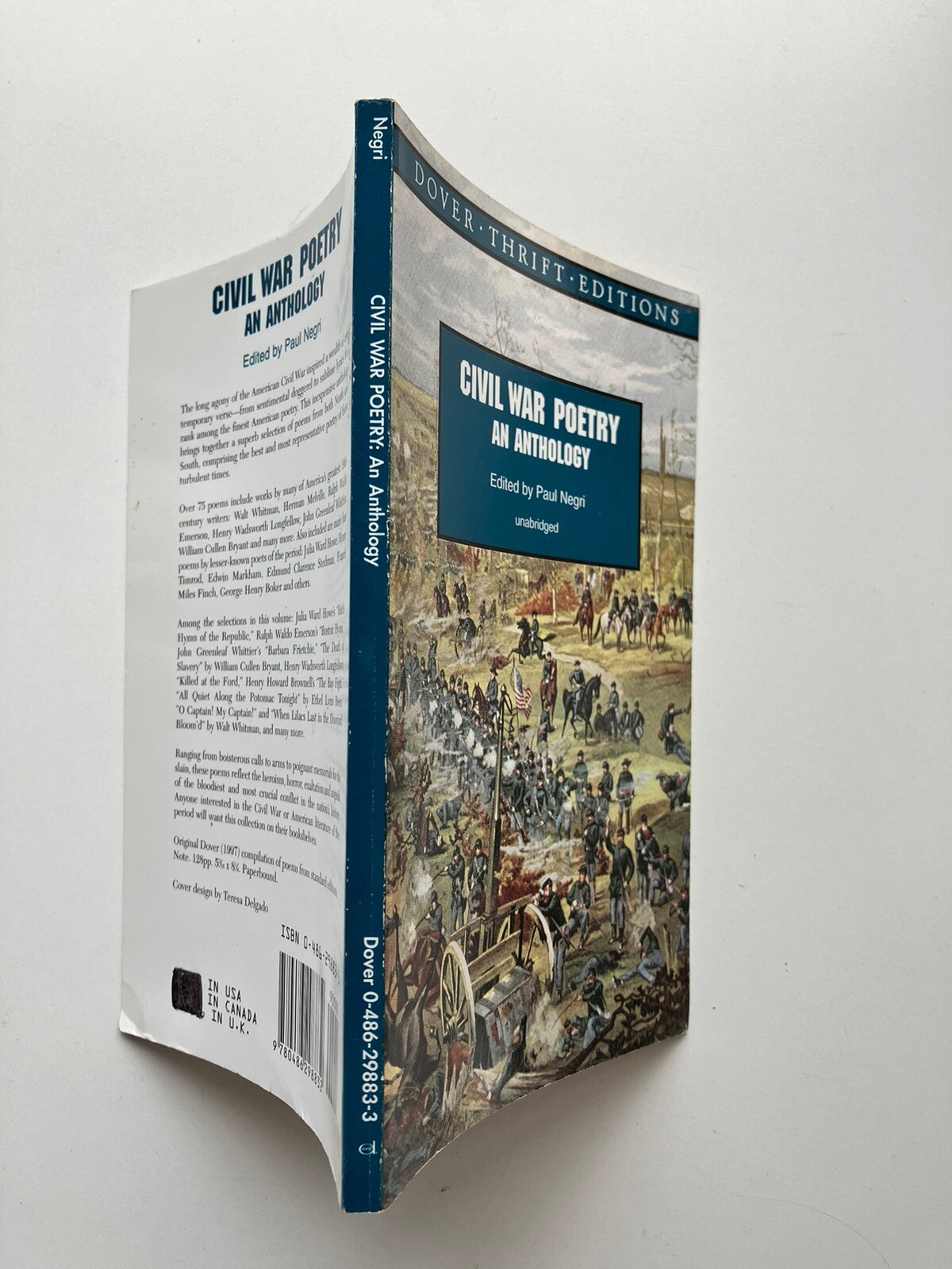 Civil War Poetry An Anthology Paul Negri Unabridged LN Dover 1977