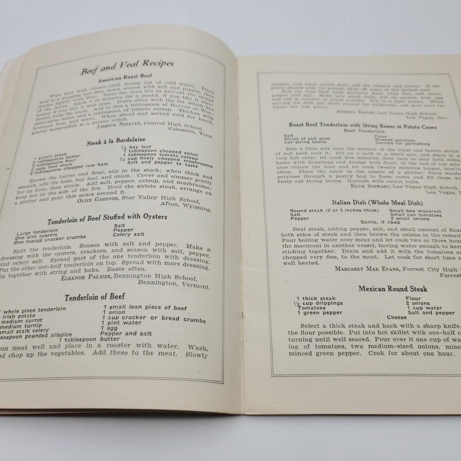 My Meat Recipes M. C. Lovell Natl Livestock & Meat Board 1926 Vintage