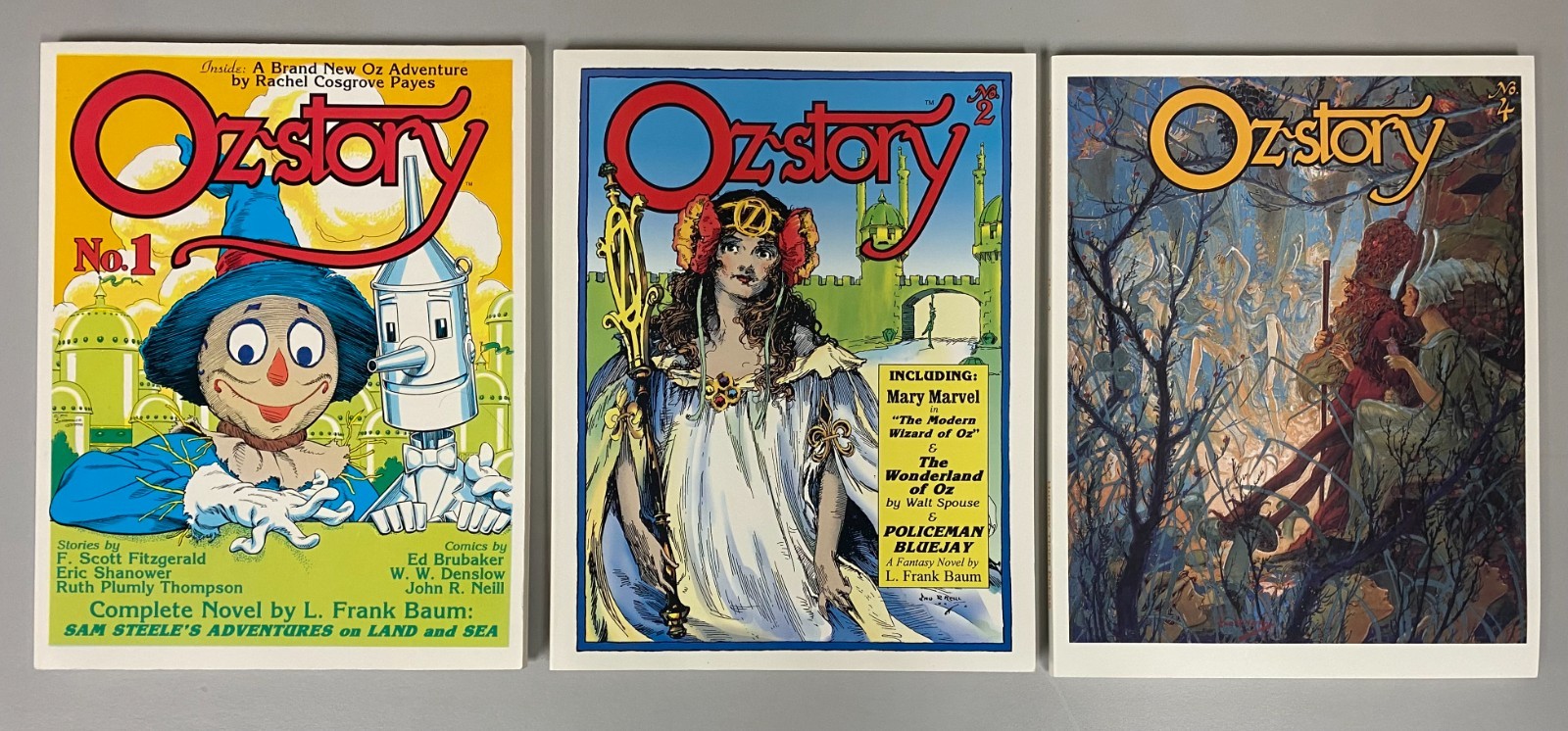 Oz Story Magazine Lot #1, 2 & 4 (Hungry Tiger Press 1996) All Are Signed!
