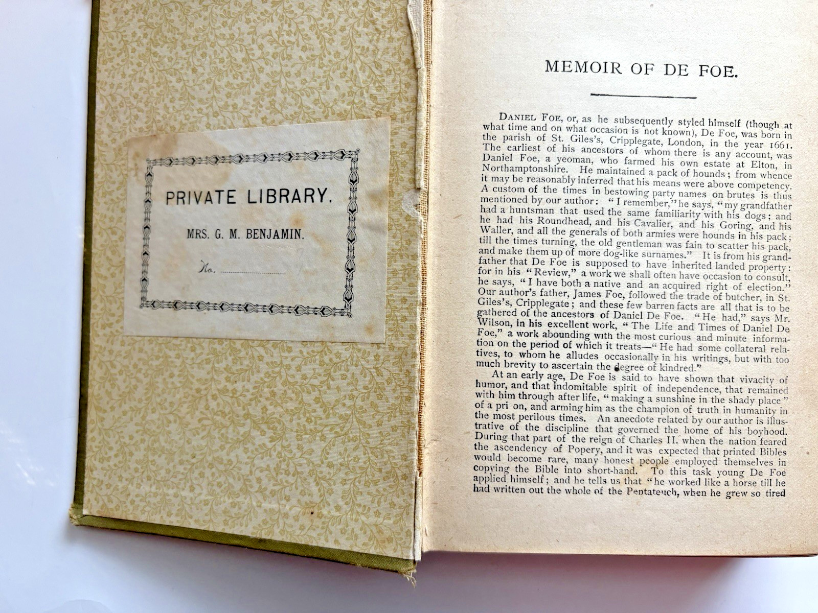 Antique Book Caxton Edition The Life and Adventures of Robinson Crusoe DeFoe