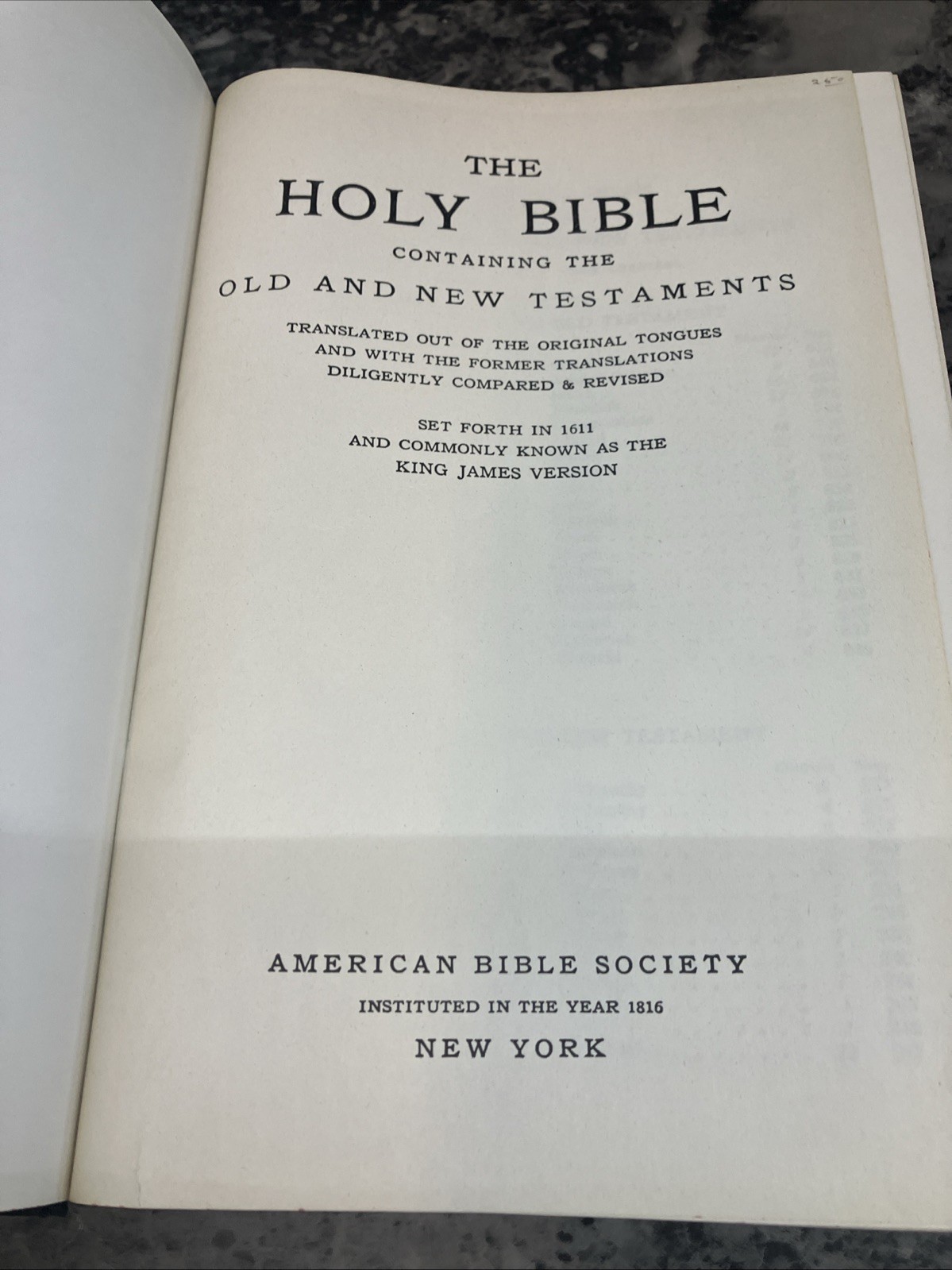 Holy Bible 1816 King James Version American Bible Society Vintage Book