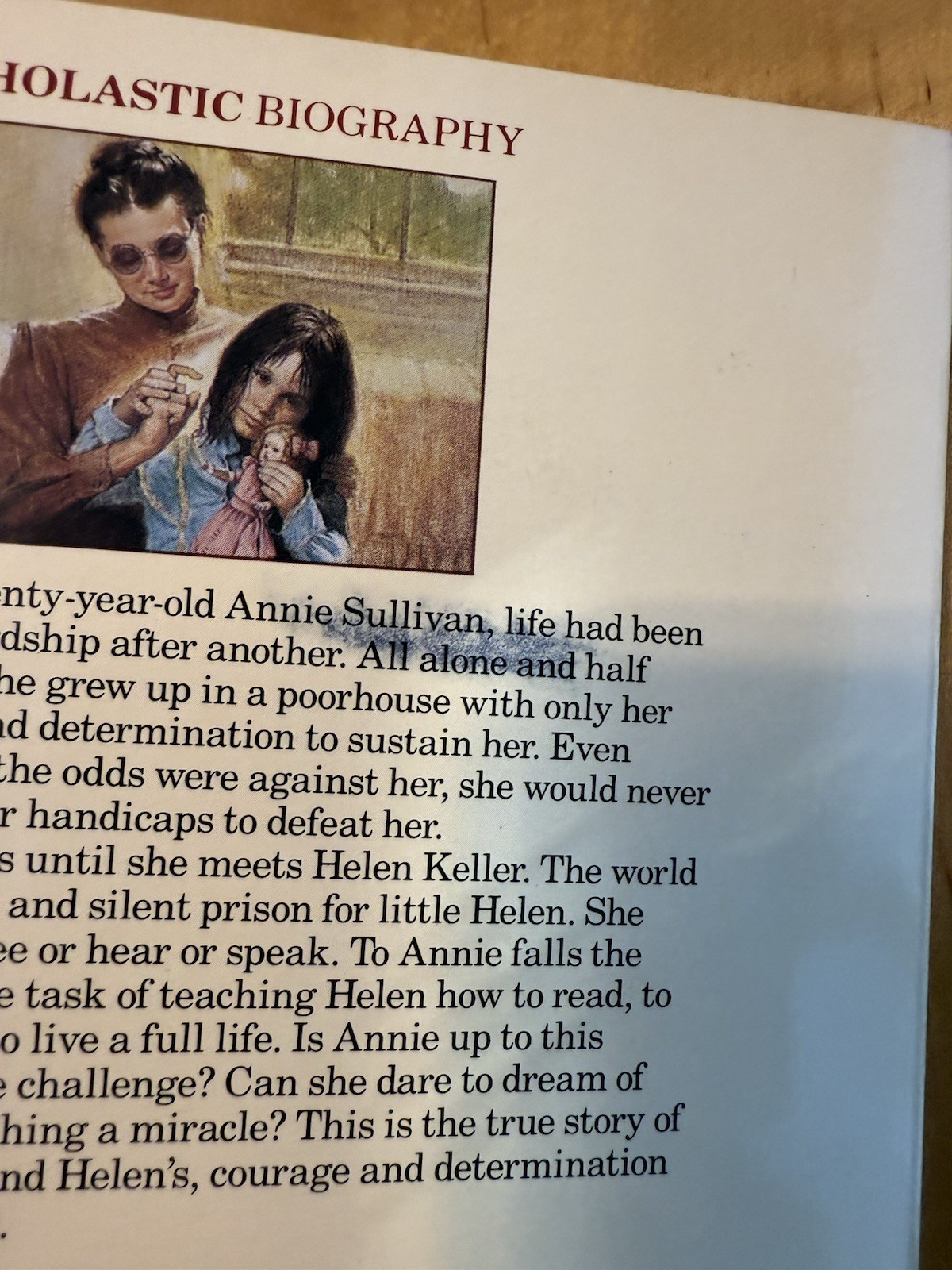 Helen Keller Sullivan Braille heroes biography pictures homeschool textset blind