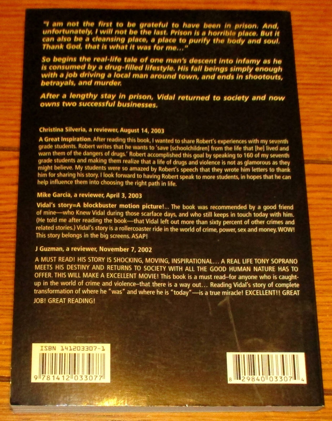 2004 Blood Caine by Robert Vidal SIGNED Softcover Book 224 Pages