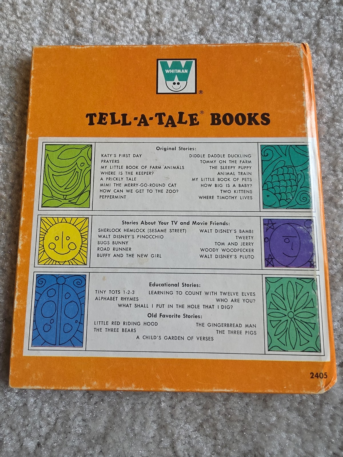 Rare VINTAGE 1966 Peppermint Cat Children’s Whitman Book. Tell-a-tale. Hardcover