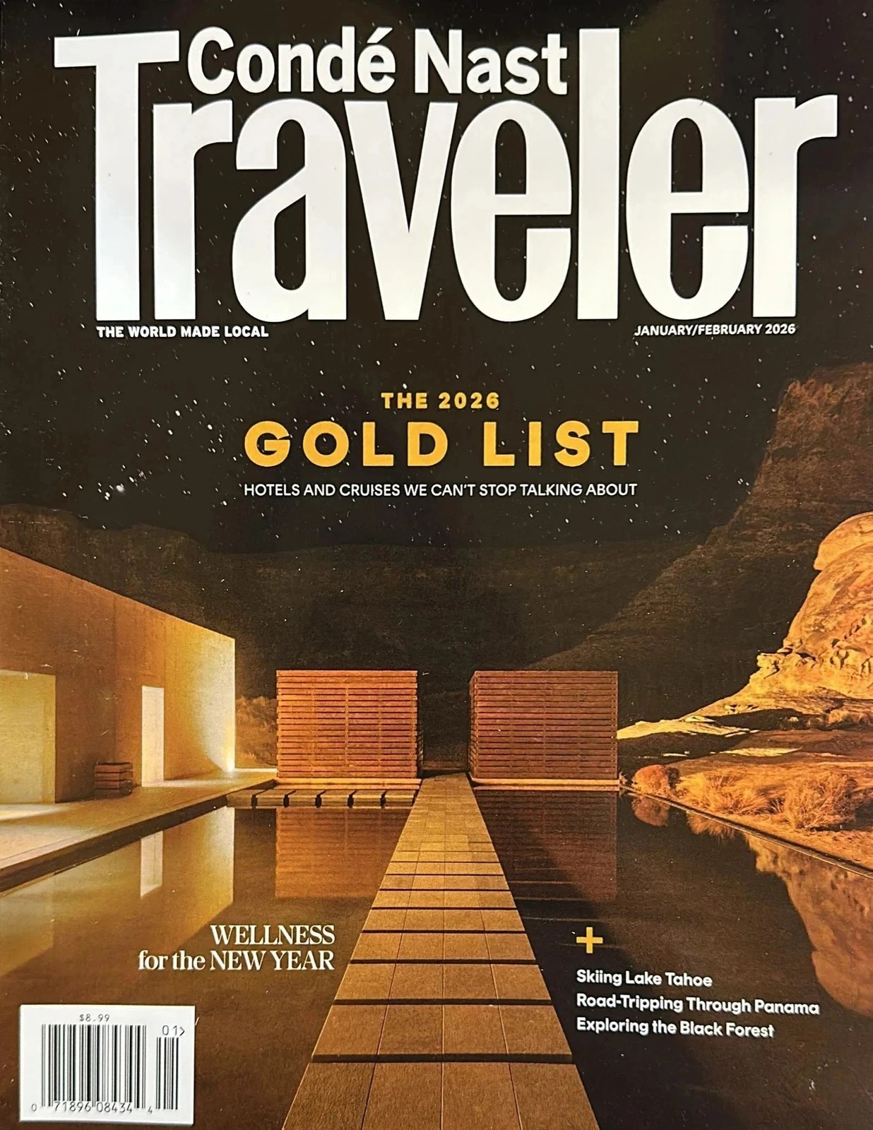 Conde Nast Traveler Magazine Gold List 2026 Hotels Cruises Wellness Tahoe 2025