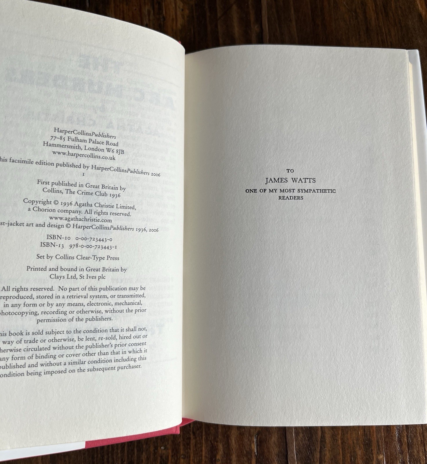 THE ABC MURDERS Agatha Christie Facsimile Of 1936 UK Crime Club Edition Poirot