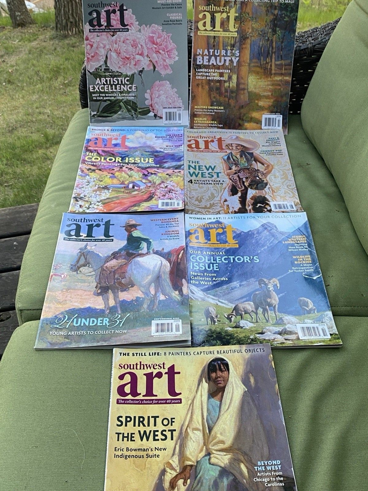 2022 2023 Southwest Art Magazine 7 Back Issues Collectors