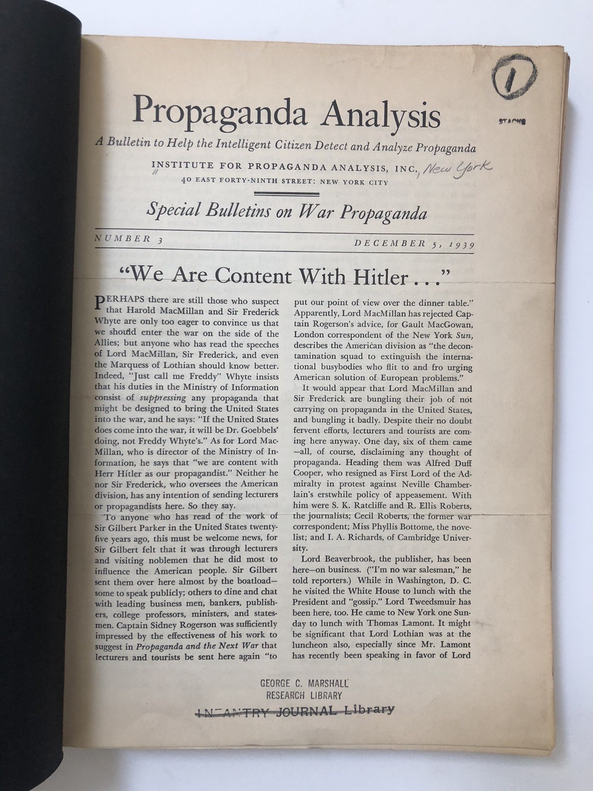 Propaganda Analysis to Help the Intelligent Citizen Detect and Analyze Propagand