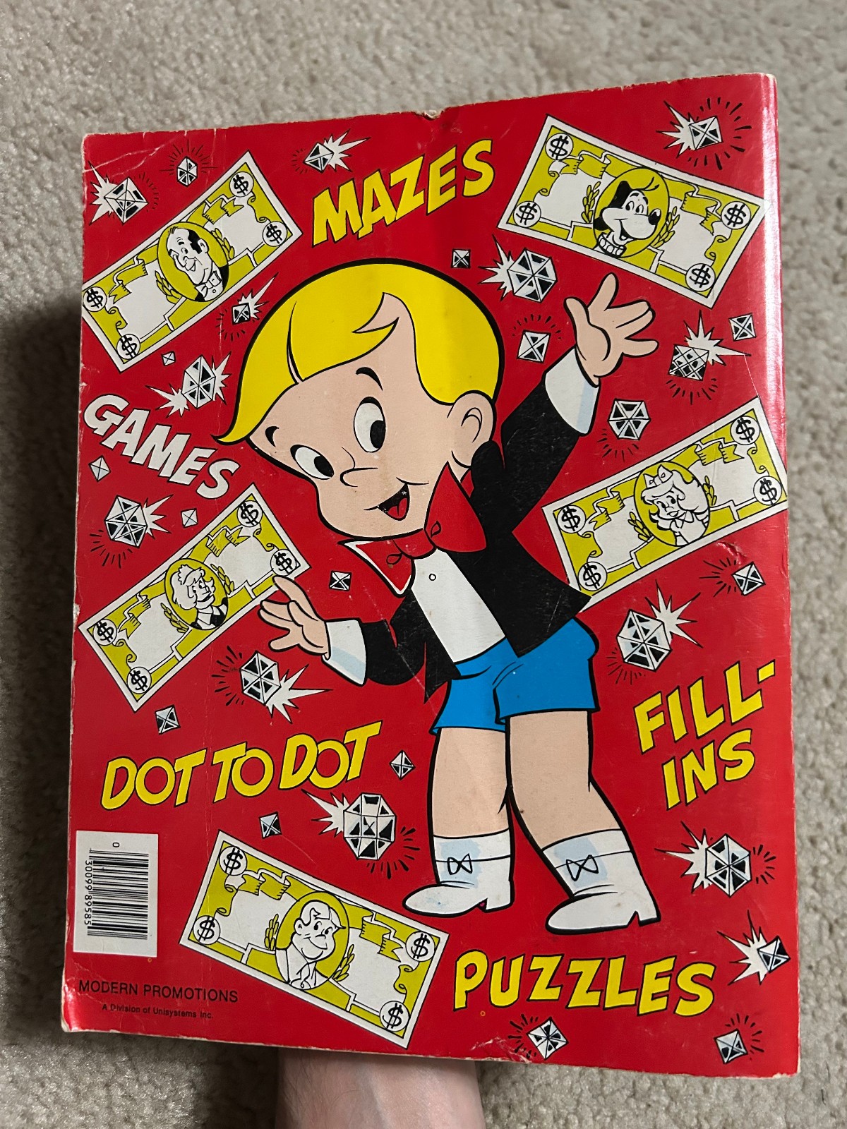Vintage RICHIE RICH & FRIENDS ACTIVITY BOOK coloring 1982 431 pages